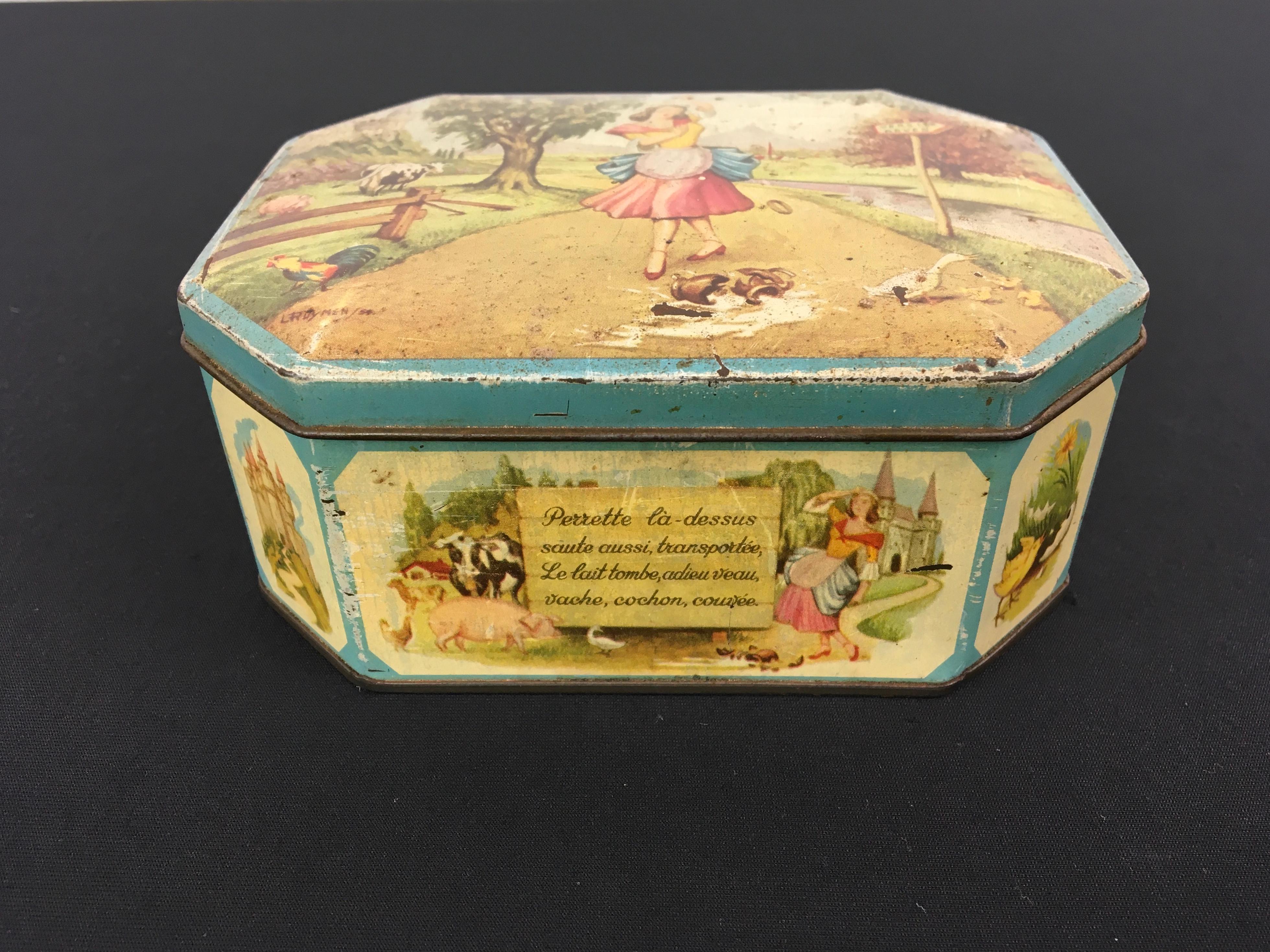 20th Century Vintage Syrup Tins, great as gift boxes For Sale