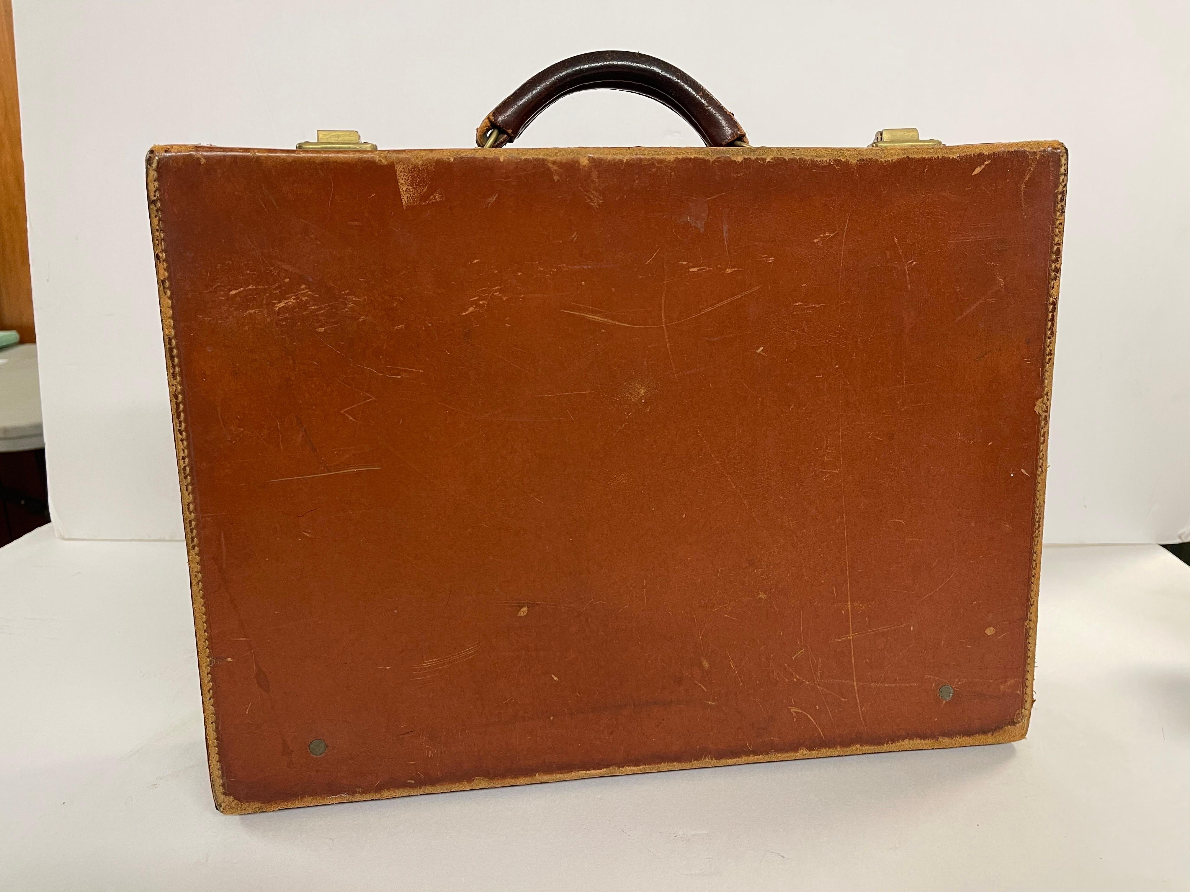 Vintage T. Anthony Leather Briefcase Made in England For Sale 6