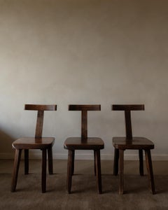 Sillas de comedor vintage T de Aranjou, años 60, juego de 3