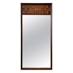 Miroir mural vintage Tabago Furniture Walnut Brutalist Style