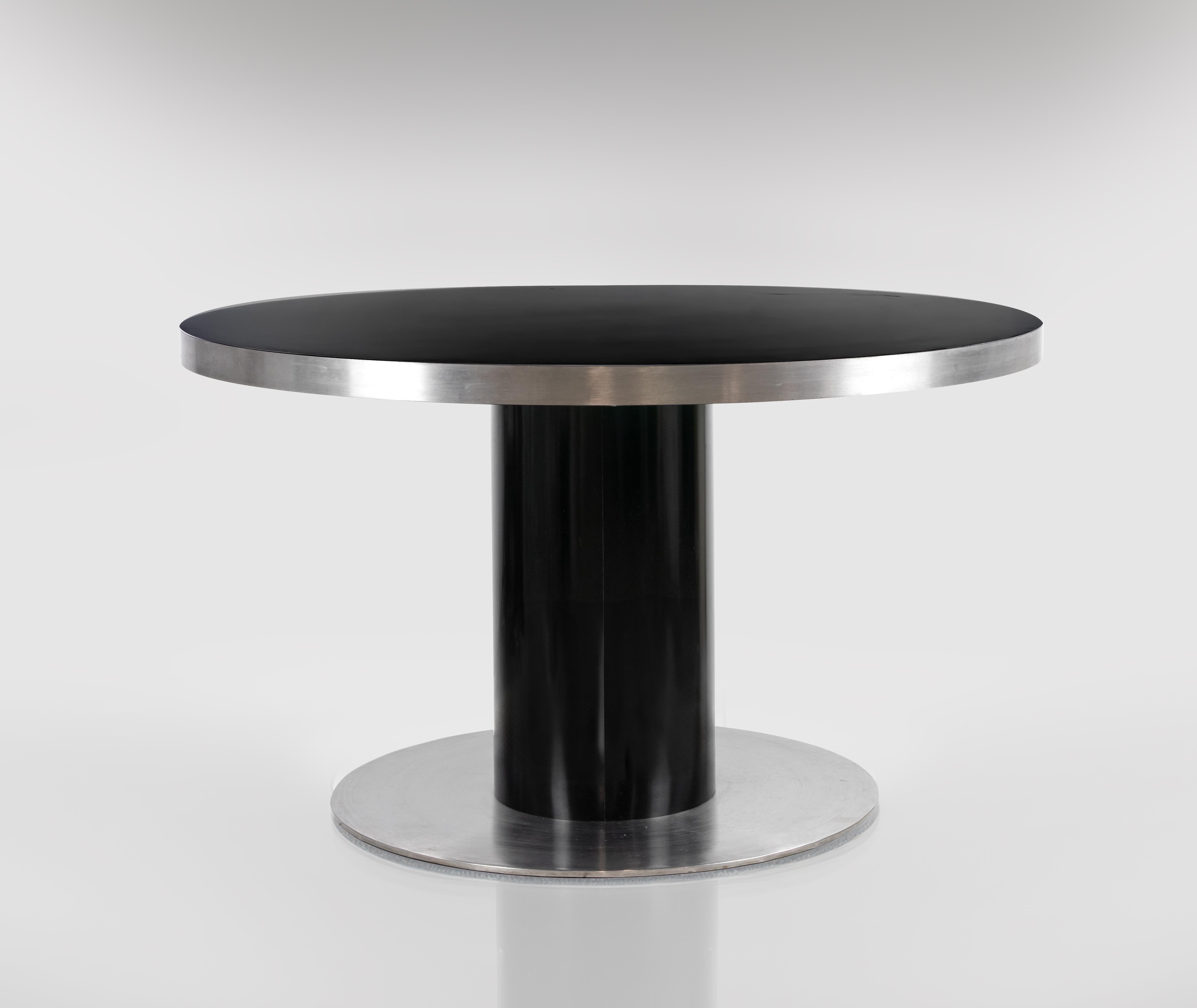 Steel Vintage Table by Willy Rizzo fro Atelier Willy Rizzo, 1970s