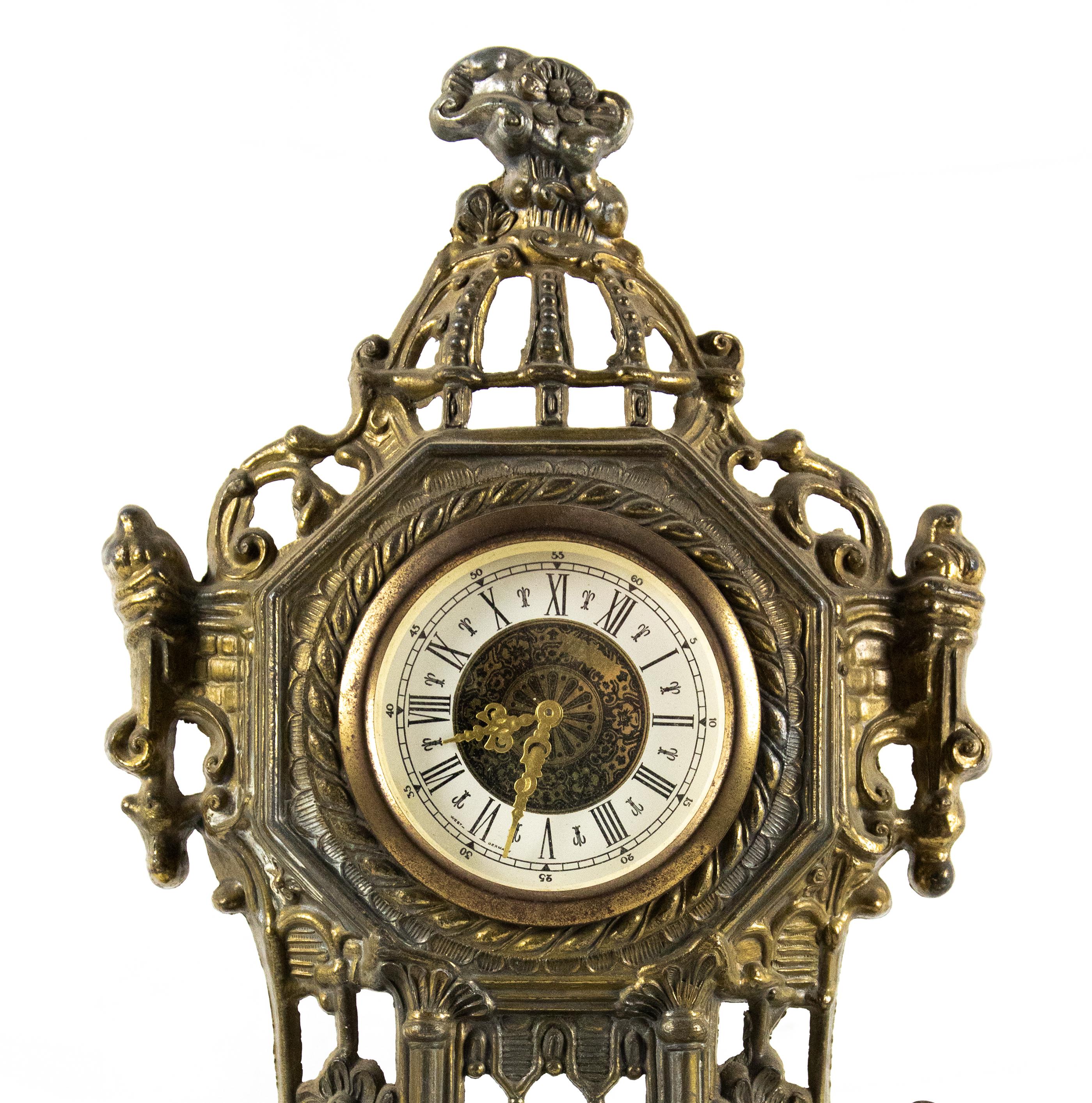 German Vintage Table Clock, Early 20th Century
