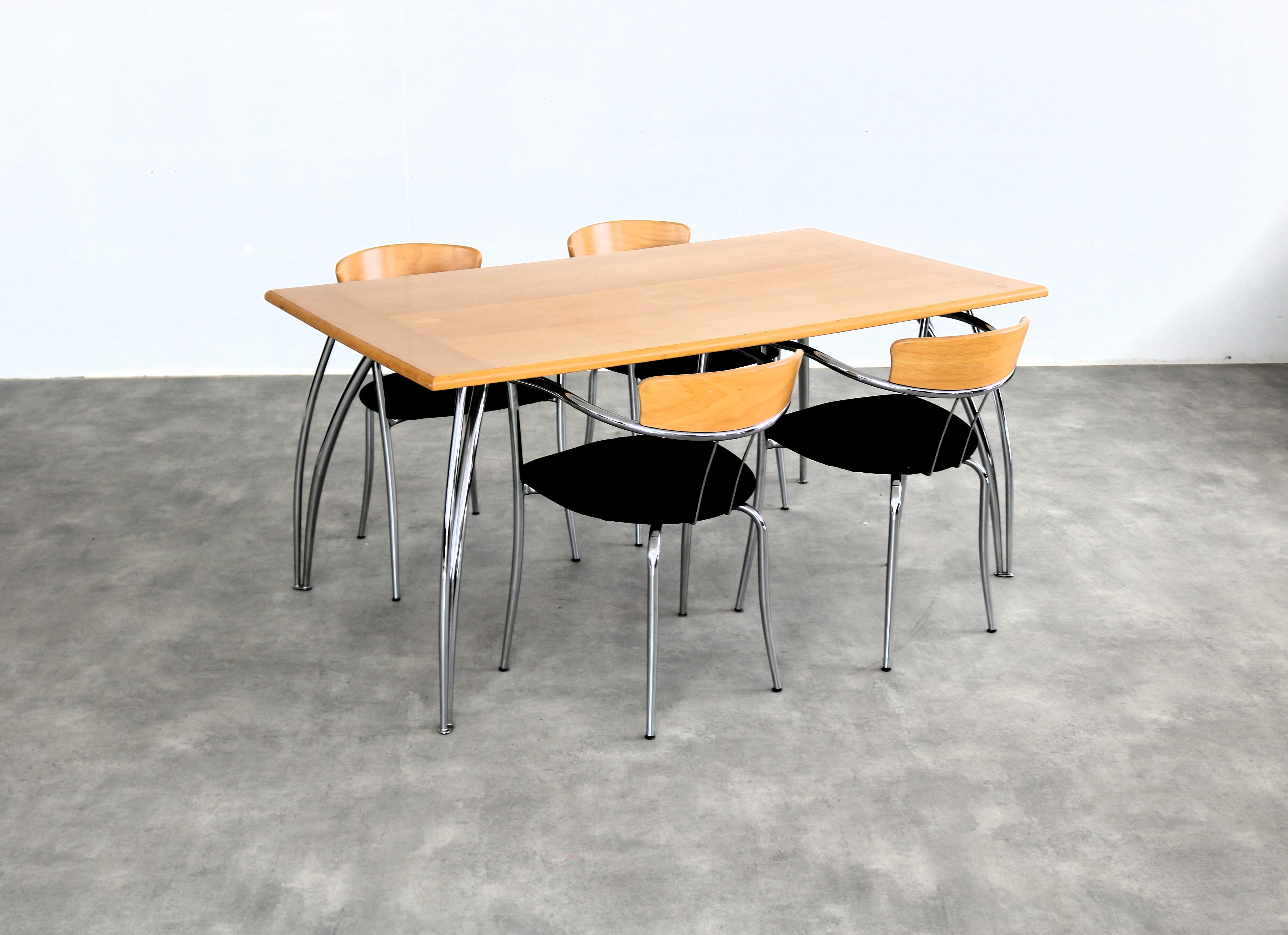 italien table vintage  table à manger  Effezeta  80s en vente