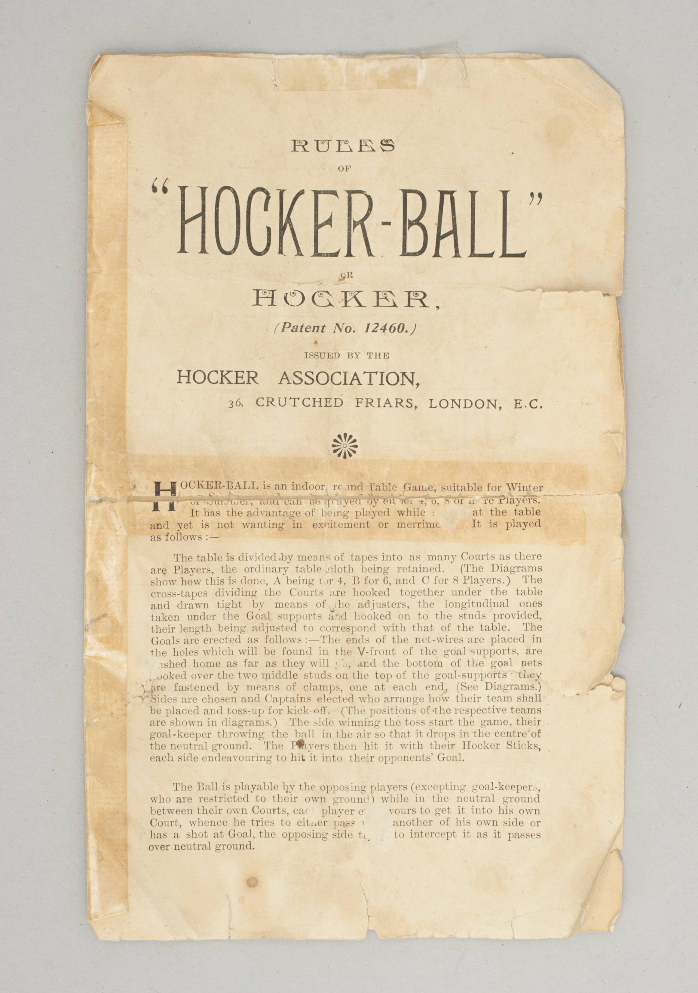 Vintage Table Hocker Ball Game, Hockey Game 4