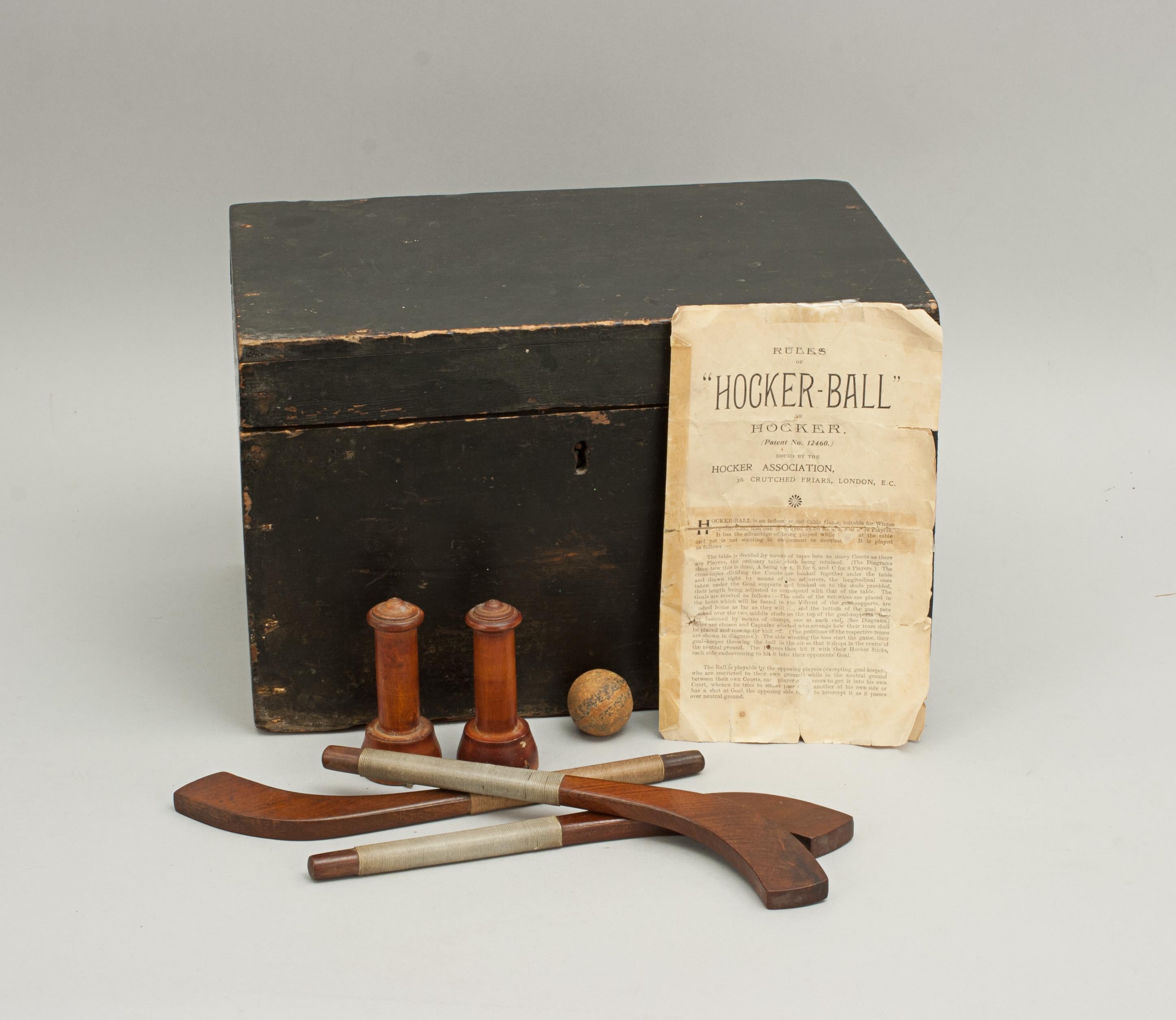Vintage Table Hocker Ball Game, Hockey Game 7
