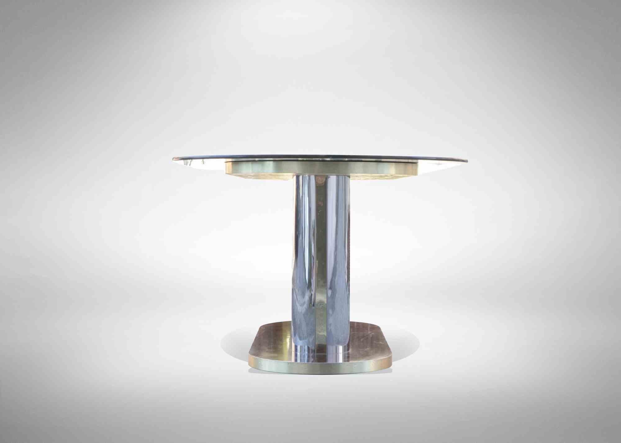 Brass Vintage Table in the Style of Willy Rizzo, Italy, 1970s For Sale