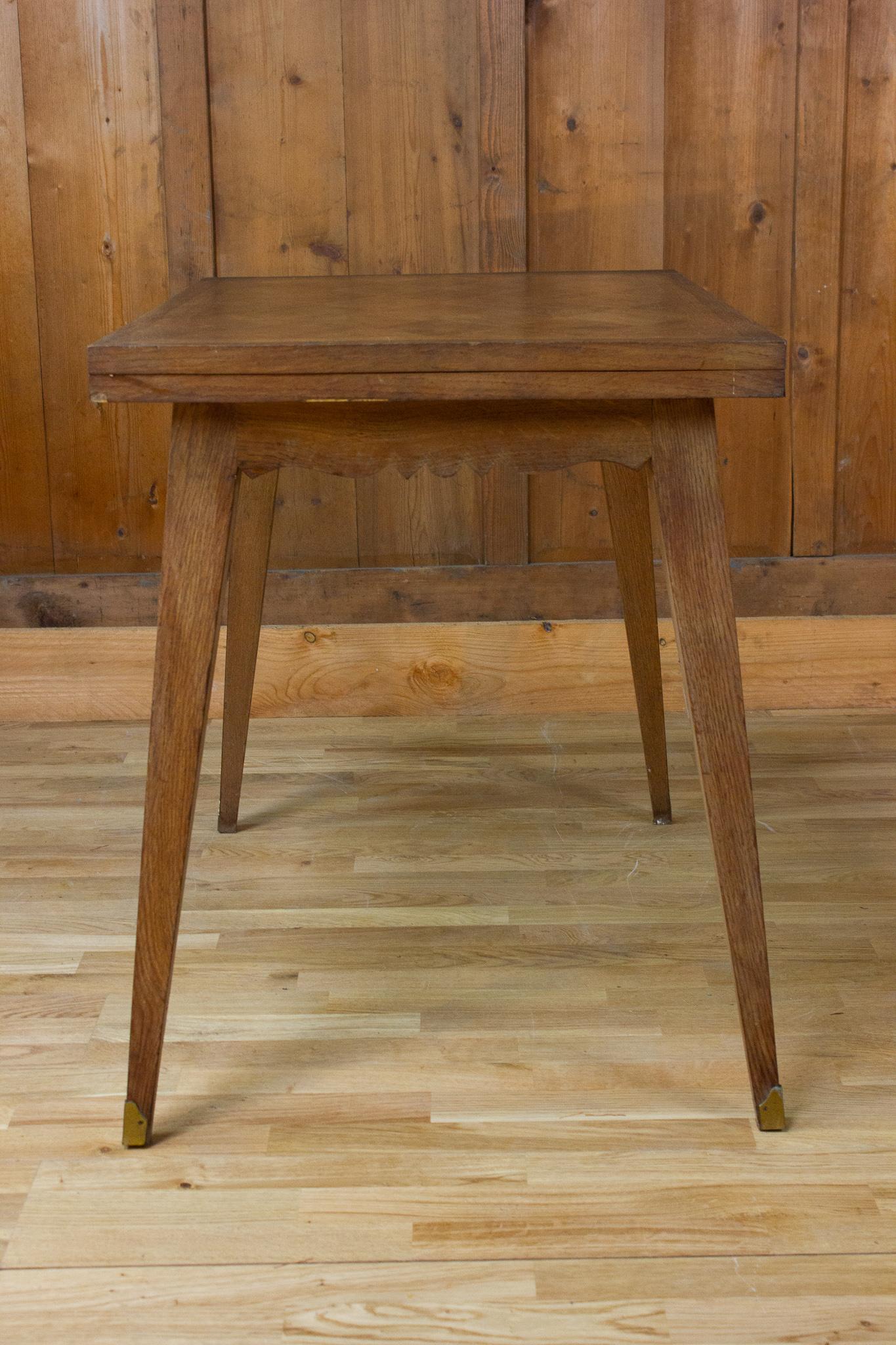 French Vintage Table in Wood, circa 1960-1970  For Sale