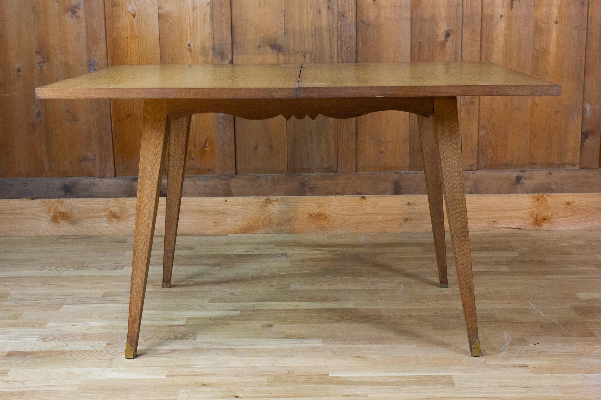 Marquetry Vintage Table in Wood, circa 1960-1970  For Sale