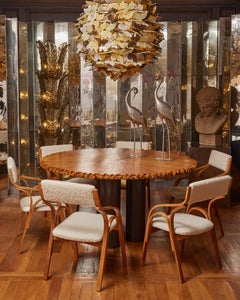 Vintage Table in Wood Marquetry