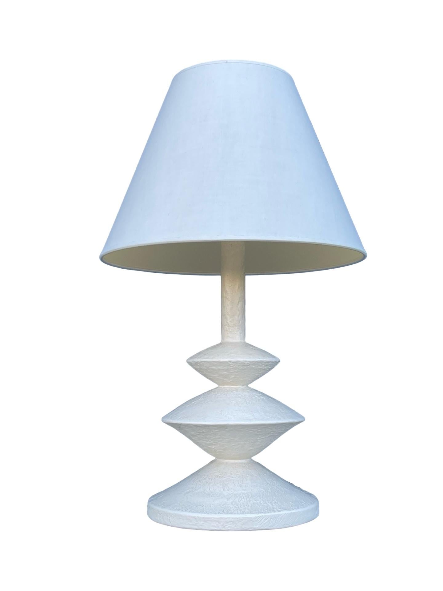 After a master piece collab by Diego Giacometti and Jean Michel frank. This is an iconic lamp sure to fit any interior. This item was purchased from the Johnny Carson estate. 