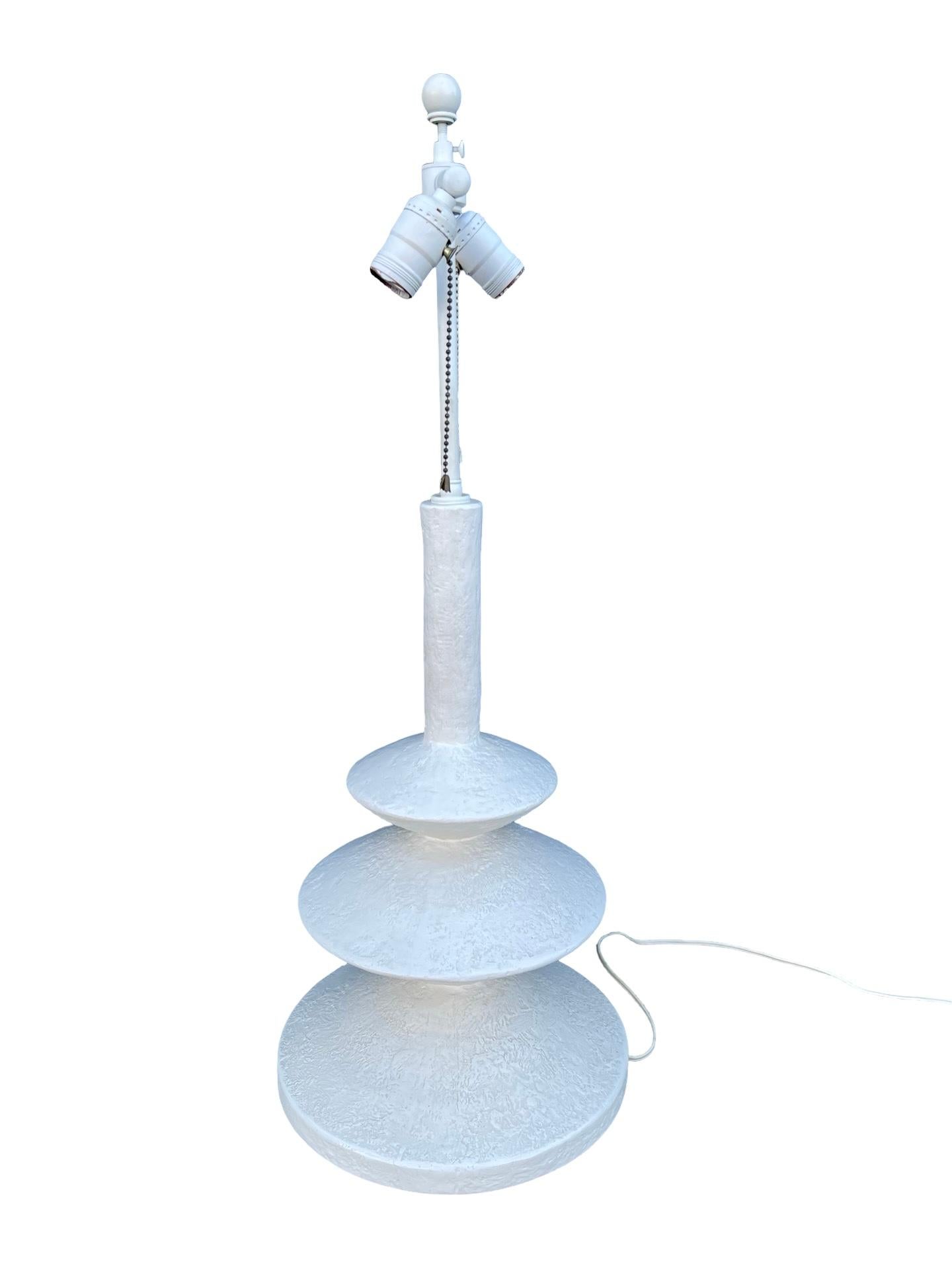 Metal Vintage Table Lamp After Diego Giacometti for Jean Michel Frank, 1970s For Sale