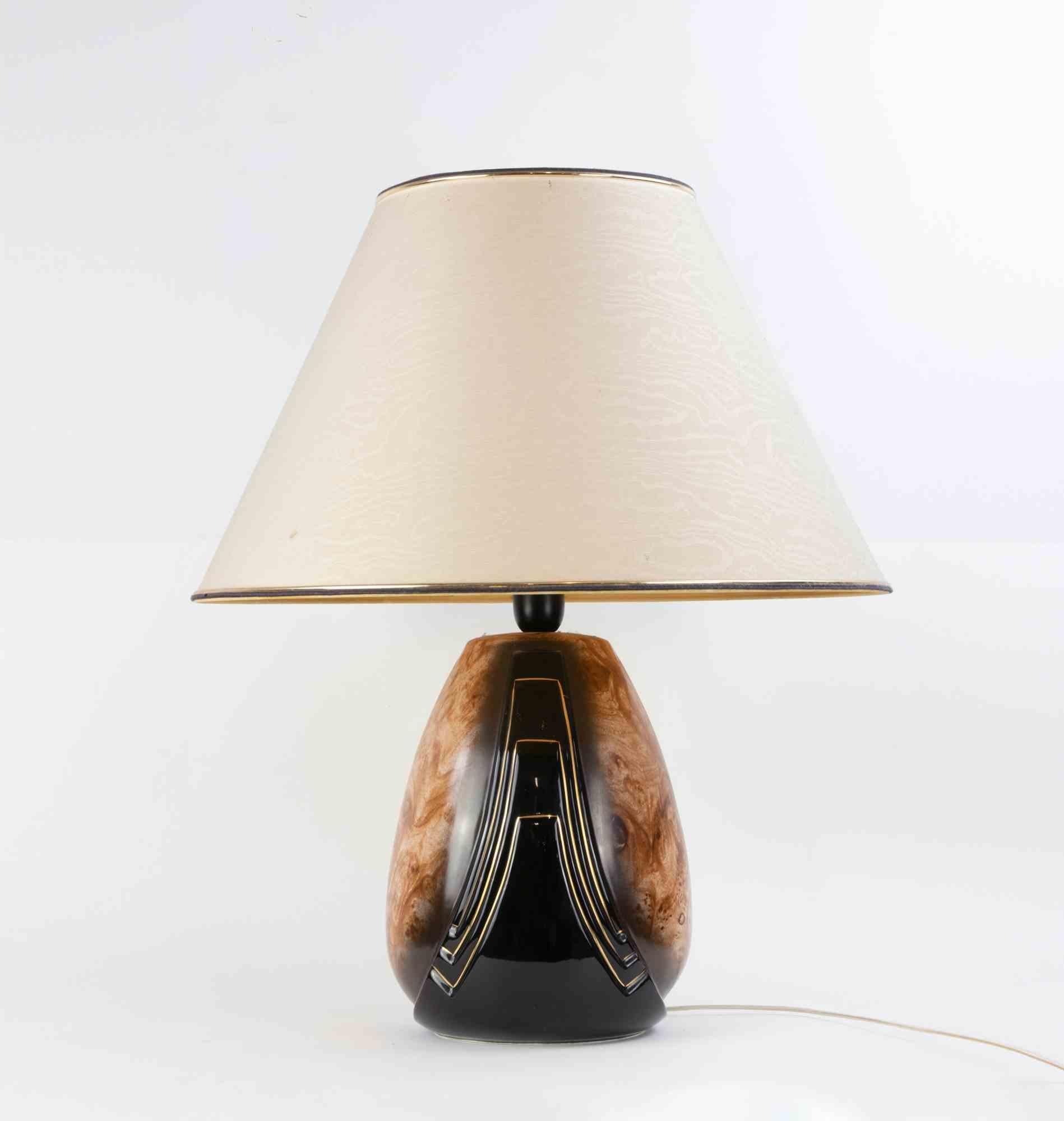 Vintage Tischlampe im Art Déco Stil, Italien, 1970er Jahre (Italienisch) im Angebot