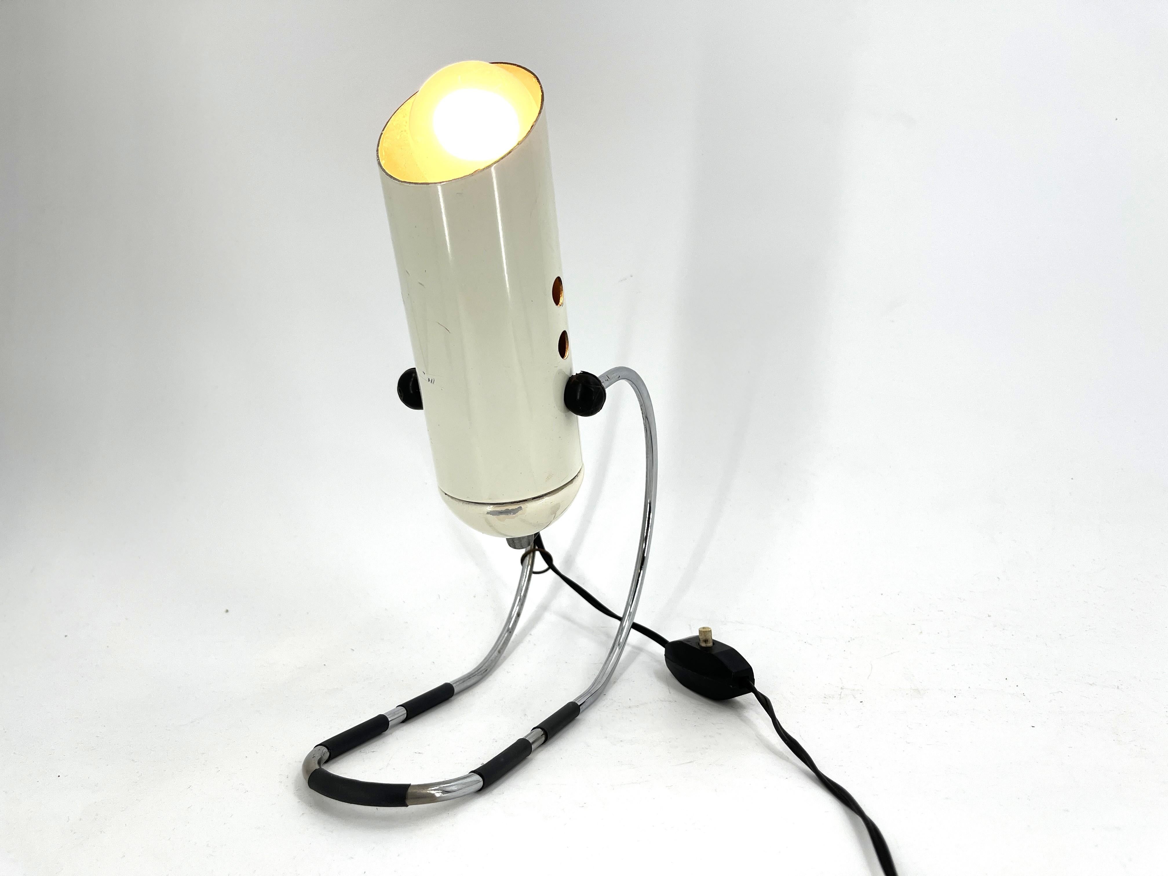 Métal Lampe de table vintage par Angelo Lelli pour Lightolier, 1970 en vente