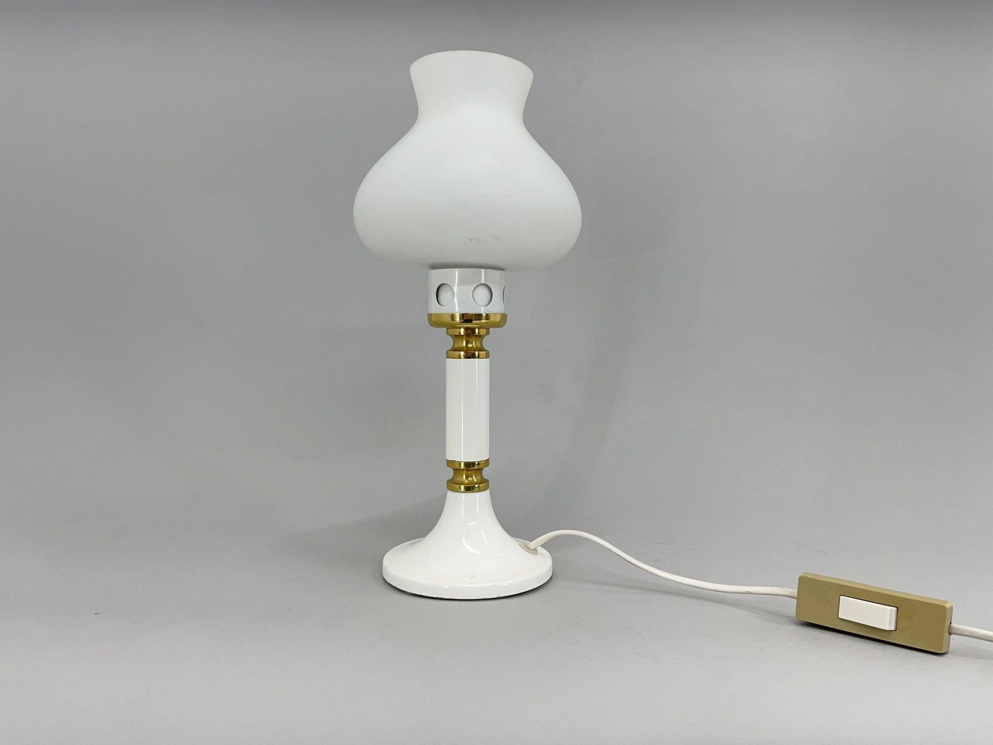 Vintage table lamp made in former Czechoslovakia by Drukov in the 1970's. 1 x 40W E12 - E14 bulb.