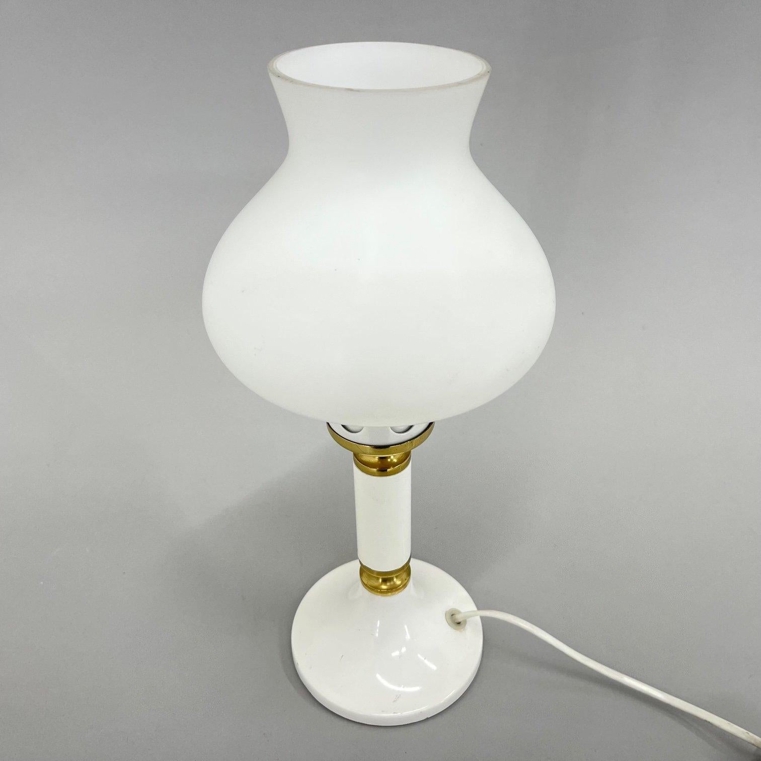 Metal Vintage Table Lamp by Drukov in Czechoslovakia, 1970's For Sale