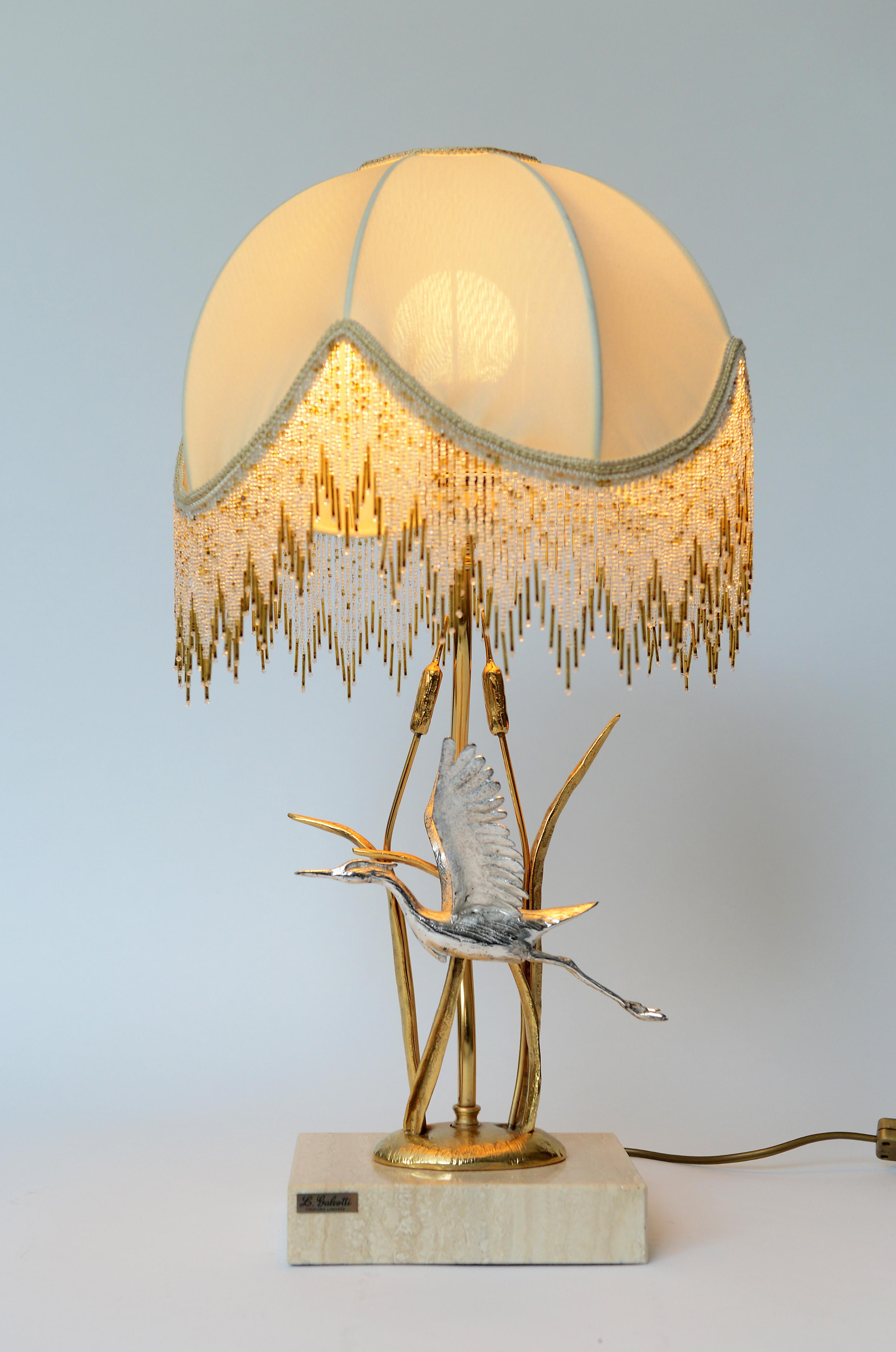 Hollywood Regency Vintage Table Lamp by L. Galeotti, 1970s, Italy