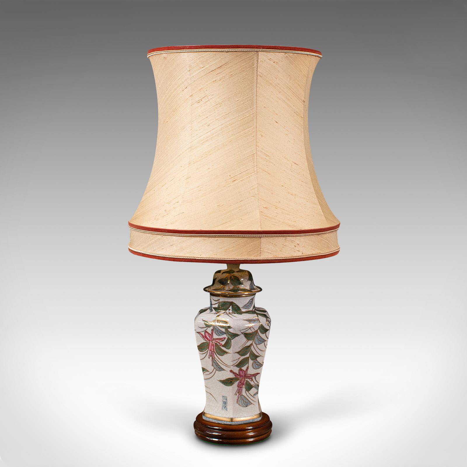 20th Century Vintage Table Lamp, Chinese, Ceramic, Decorative Light, Art Deco, Circa 1940 For Sale