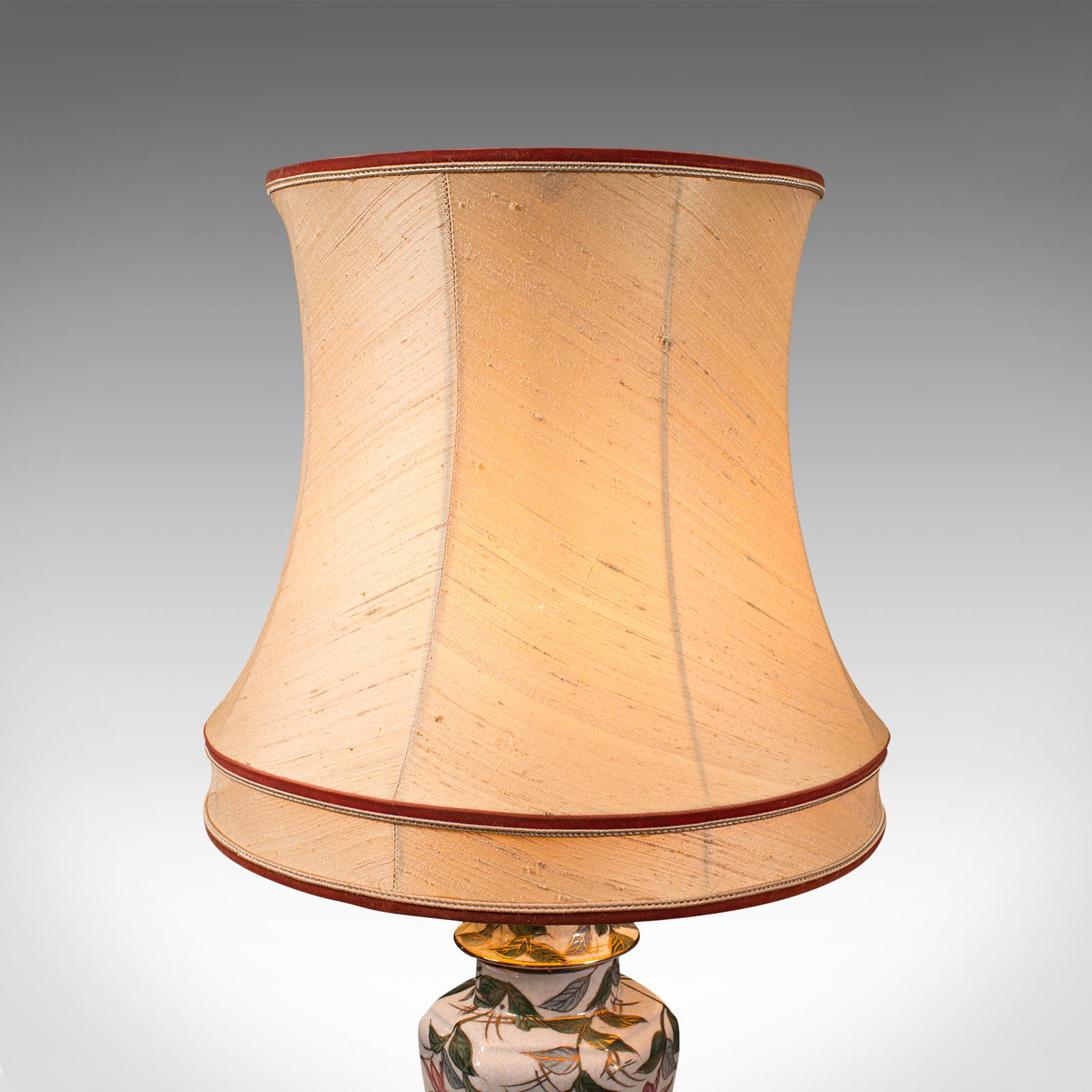 Vintage Table Lamp, Chinese, Ceramic, Decorative Light, Art Deco, Circa 1940 For Sale 3