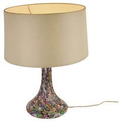 Vintage Table Lamp Coloured Glass Italy XX Century