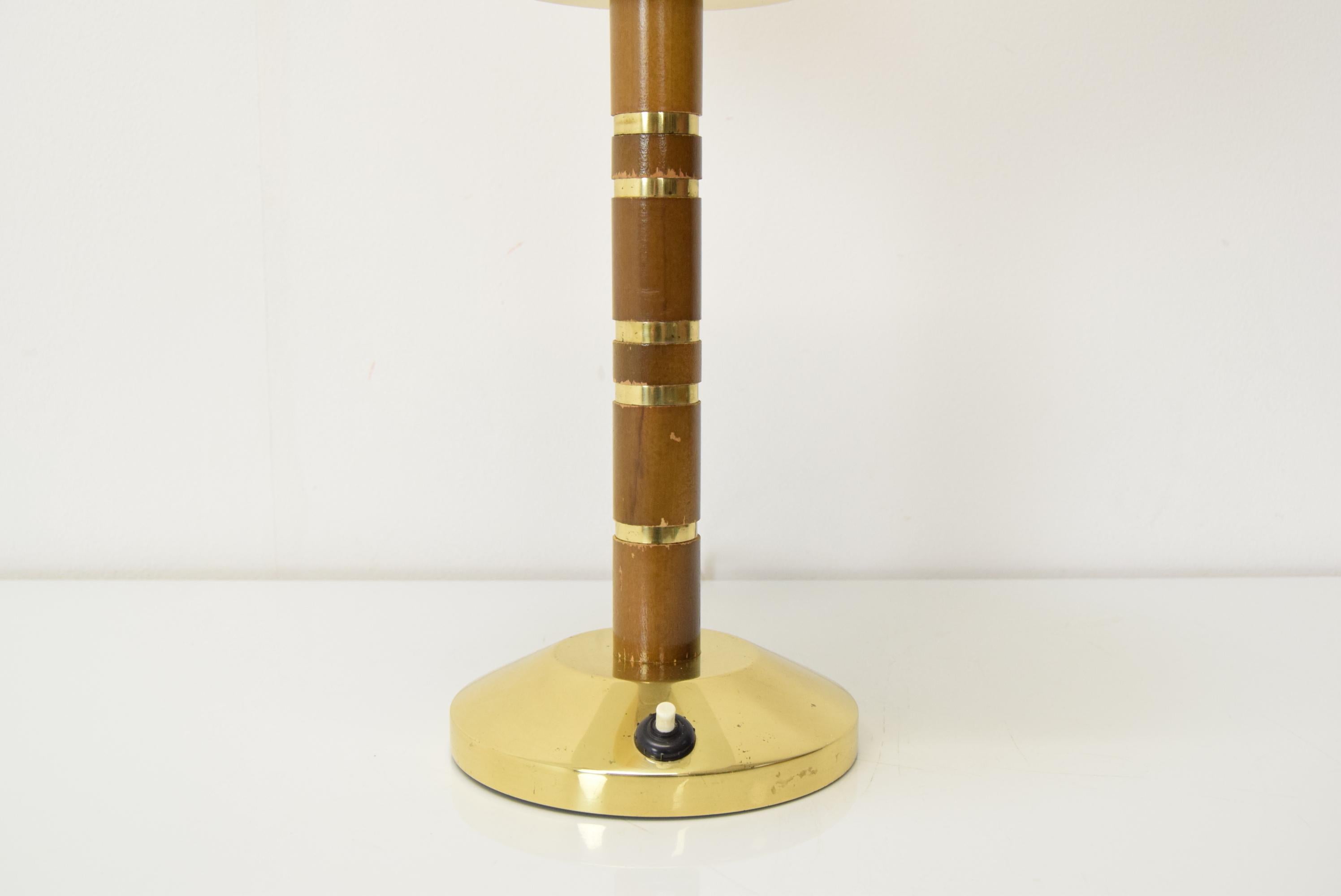 Vintage Table Lamp Designed by Jaroslav Bejvl for Lidokov, 1960's.  In Good Condition In Praha, CZ