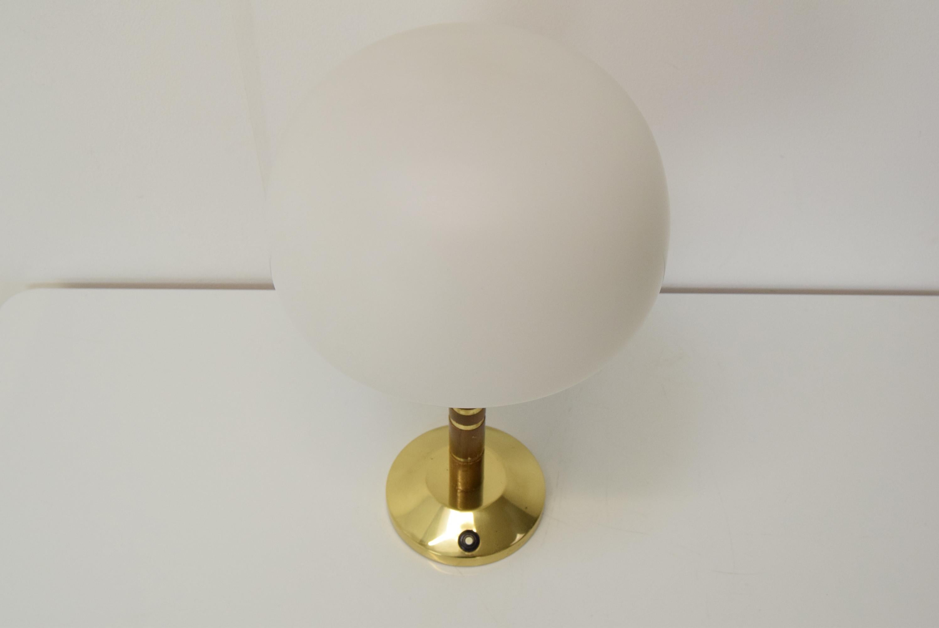 Brass Vintage Table Lamp Designed by Jaroslav Bejvl for Lidokov, 1960's. 