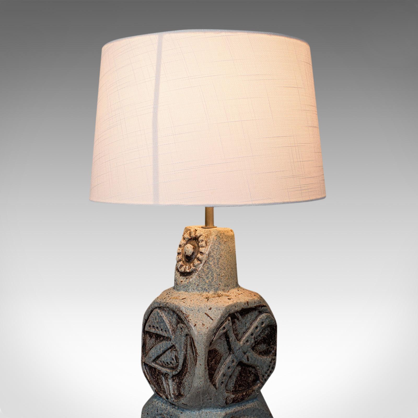 Vintage Table Lamp, English, Ceramic, Side Light, After Troika, 20th Century For Sale 1