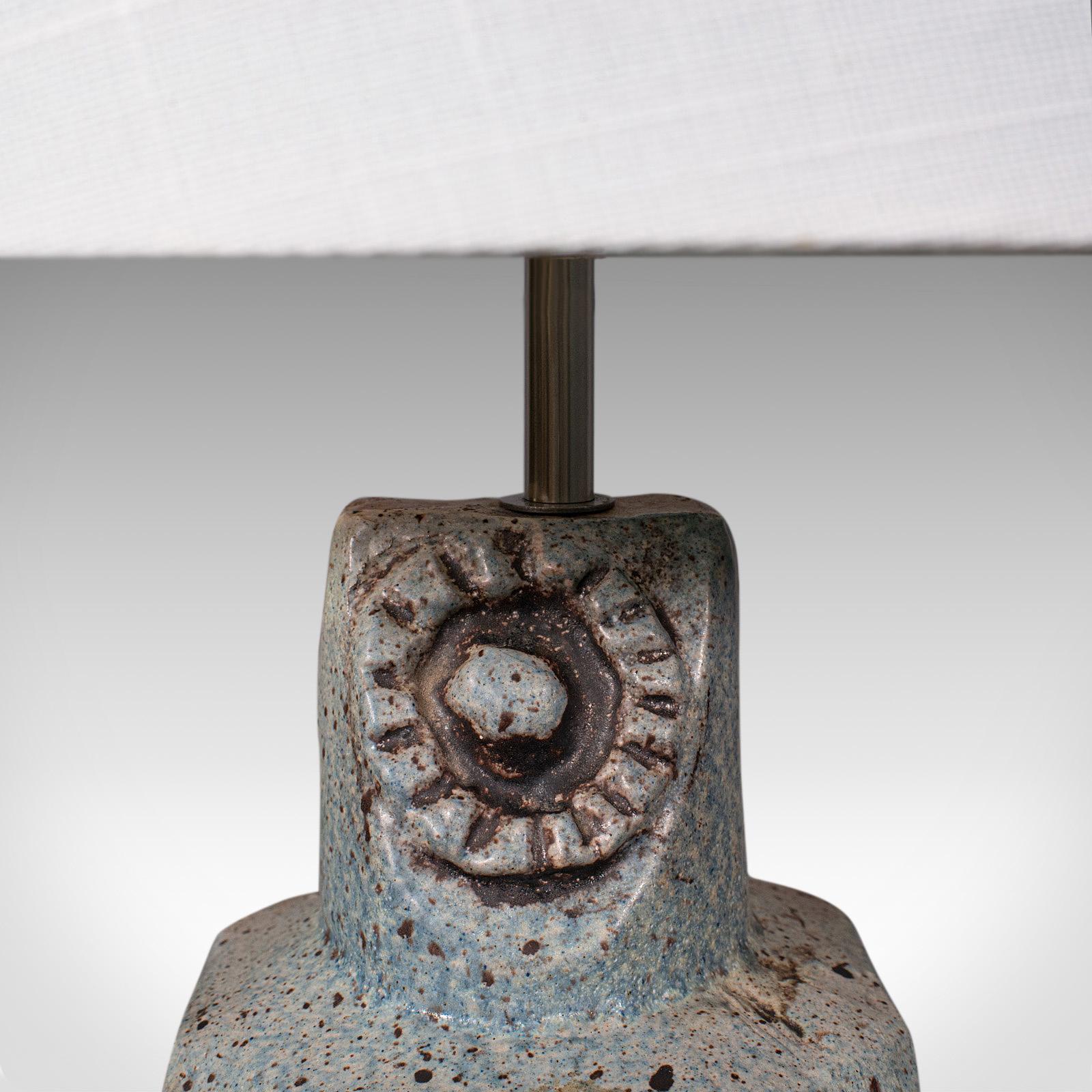 Vintage Table Lamp, English, Ceramic, Side Light, After Troika, 20th Century For Sale 2