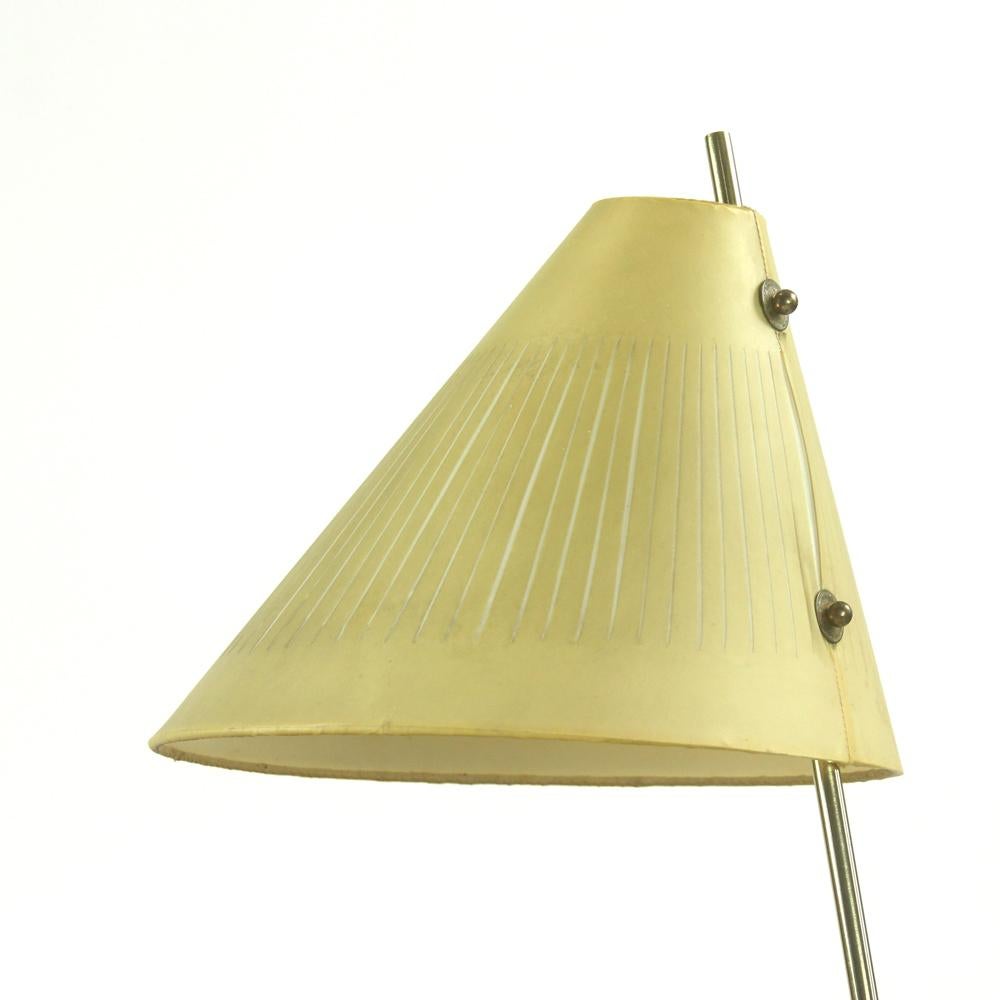 Mid-20th Century Vintage Table Lamp In Brass, Czechoslovakia 1950s For Sale