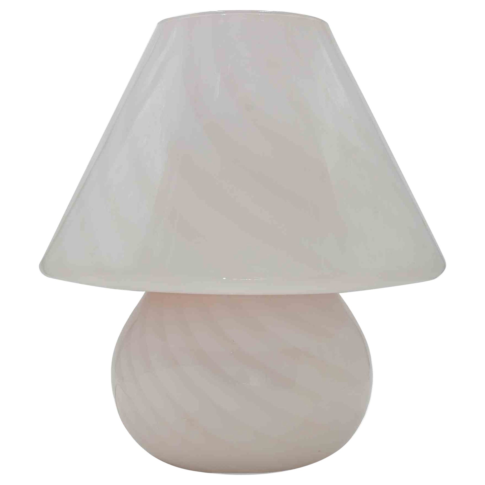 Lampe de bureau vintage en verre rose, Murano, Italie, années 1970