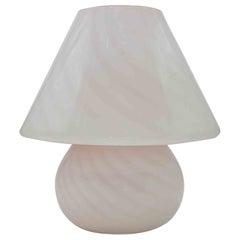 Lampe de bureau vintage en verre rose, Murano, Italie, années 1970