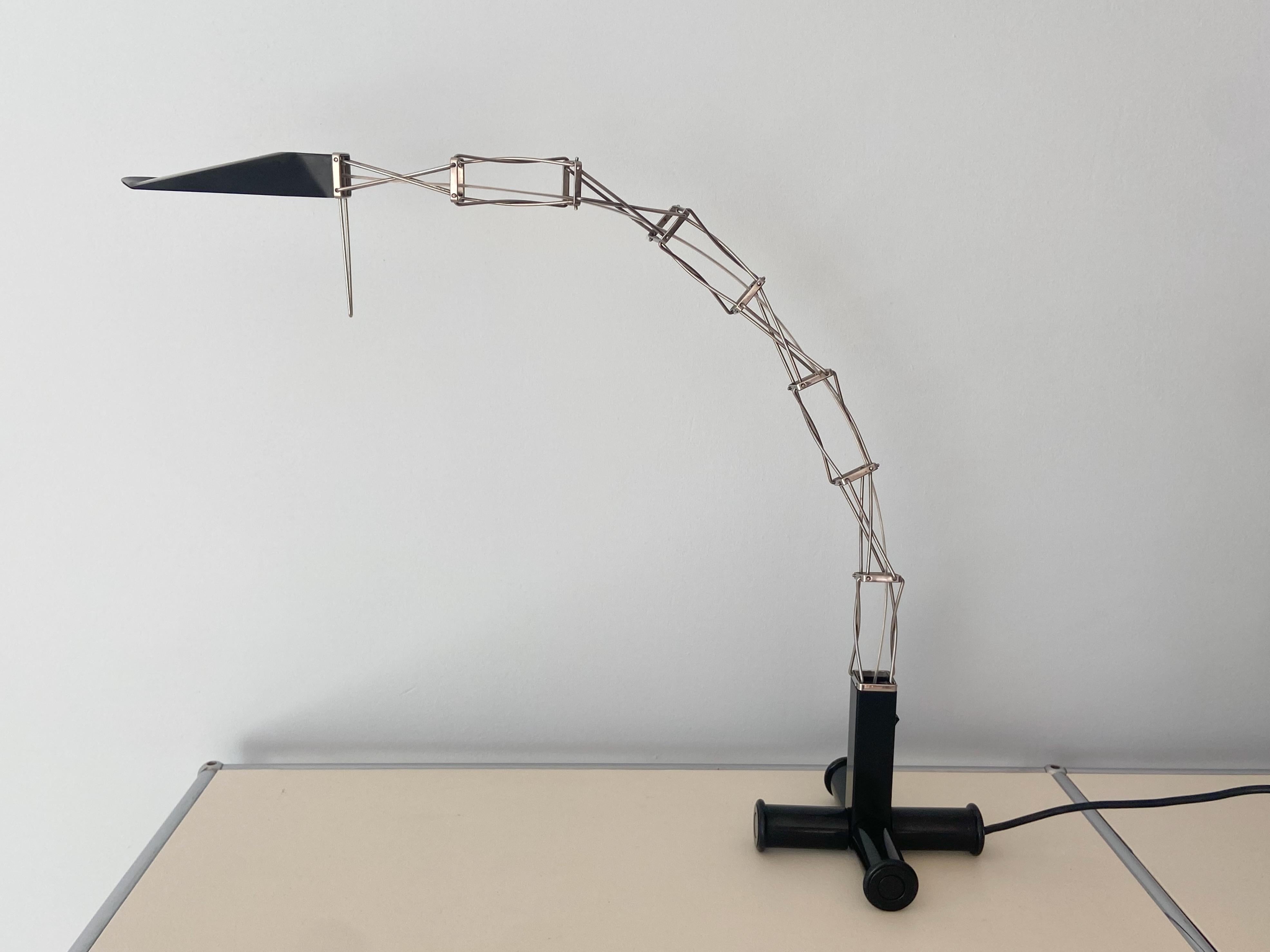 Vintage table lamp Multi X by Yaacov Kaufman, Lumina Italy 1980s In Good Condition In Krefeld, DE