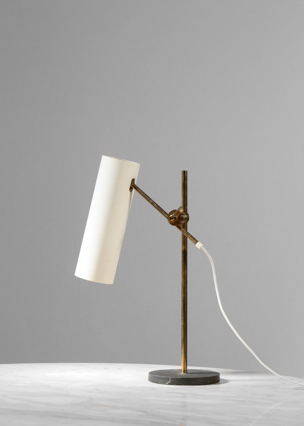 Vintage Table Lamp Off White, 1960s 2