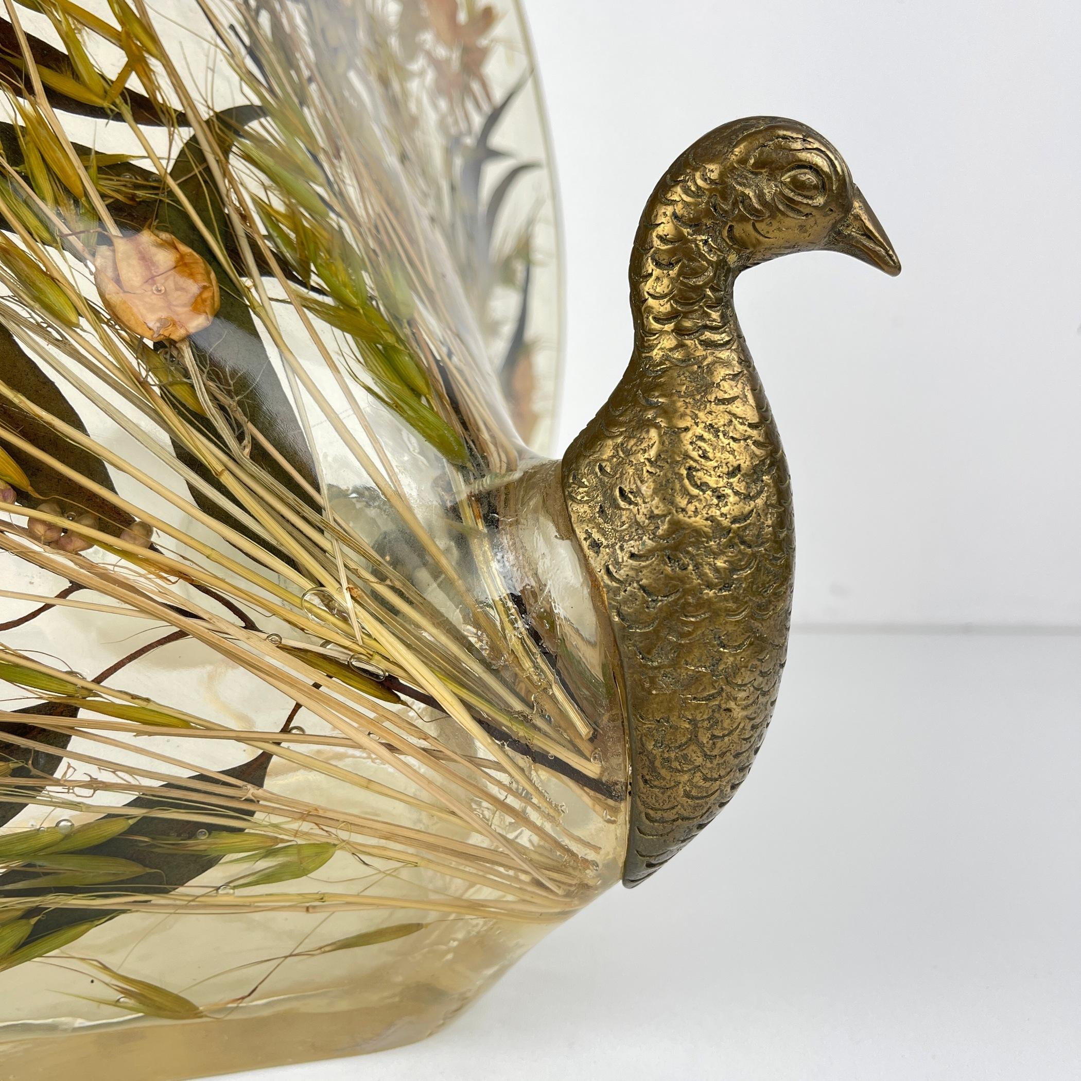 20th Century Vintage table lamp Peacock by Riccardo Marzi RM Made in Italy - Firenze, 1980s For Sale