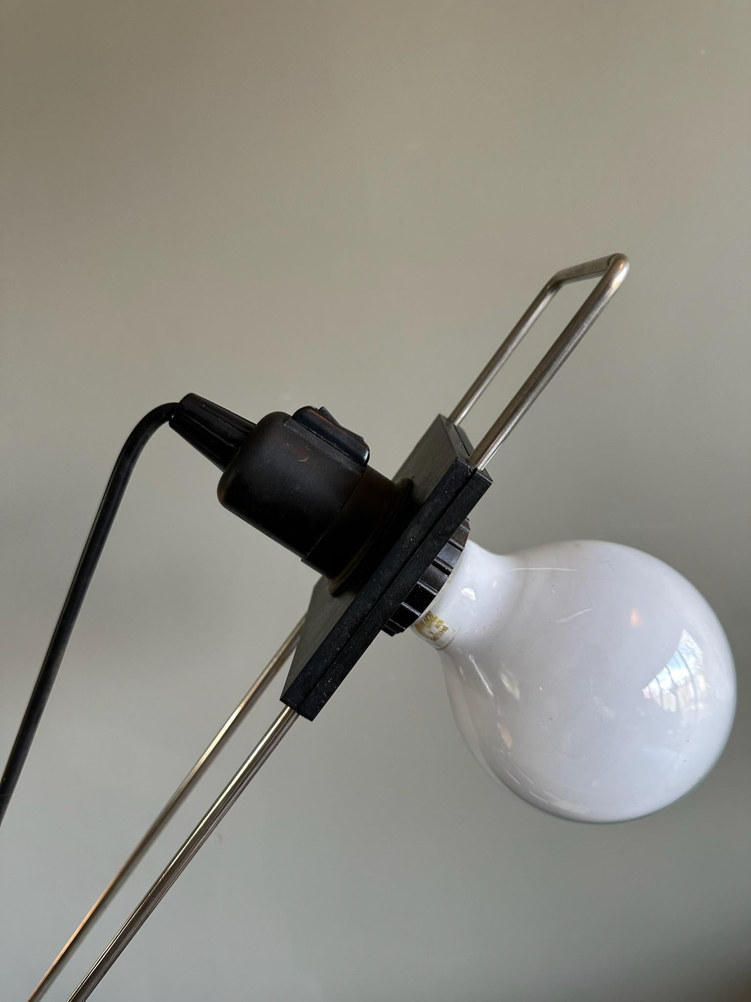 Late 20th Century Vintage Table lamp travertine black For Sale