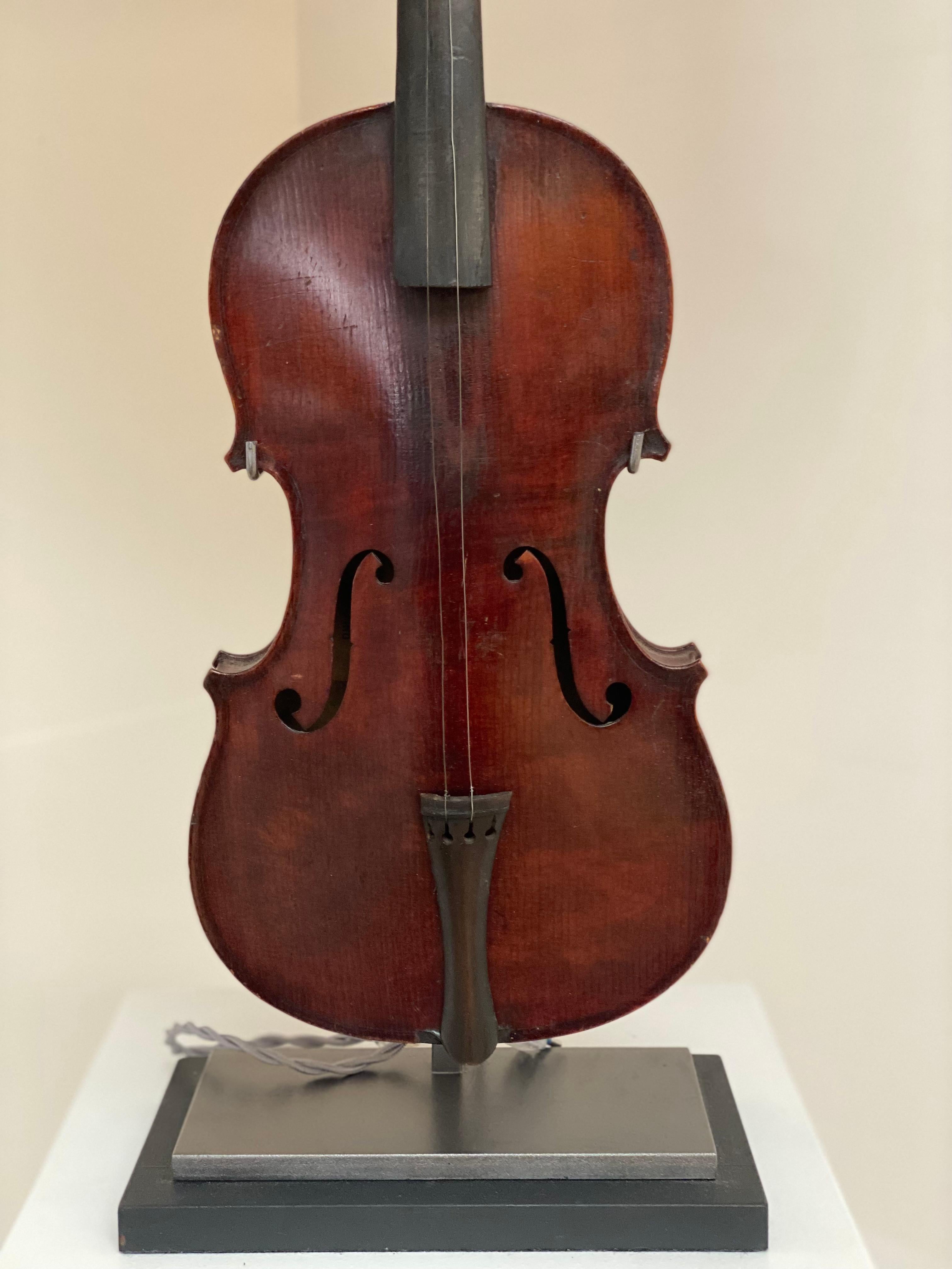 Polished Vintage Table Lamp , Violin For Sale