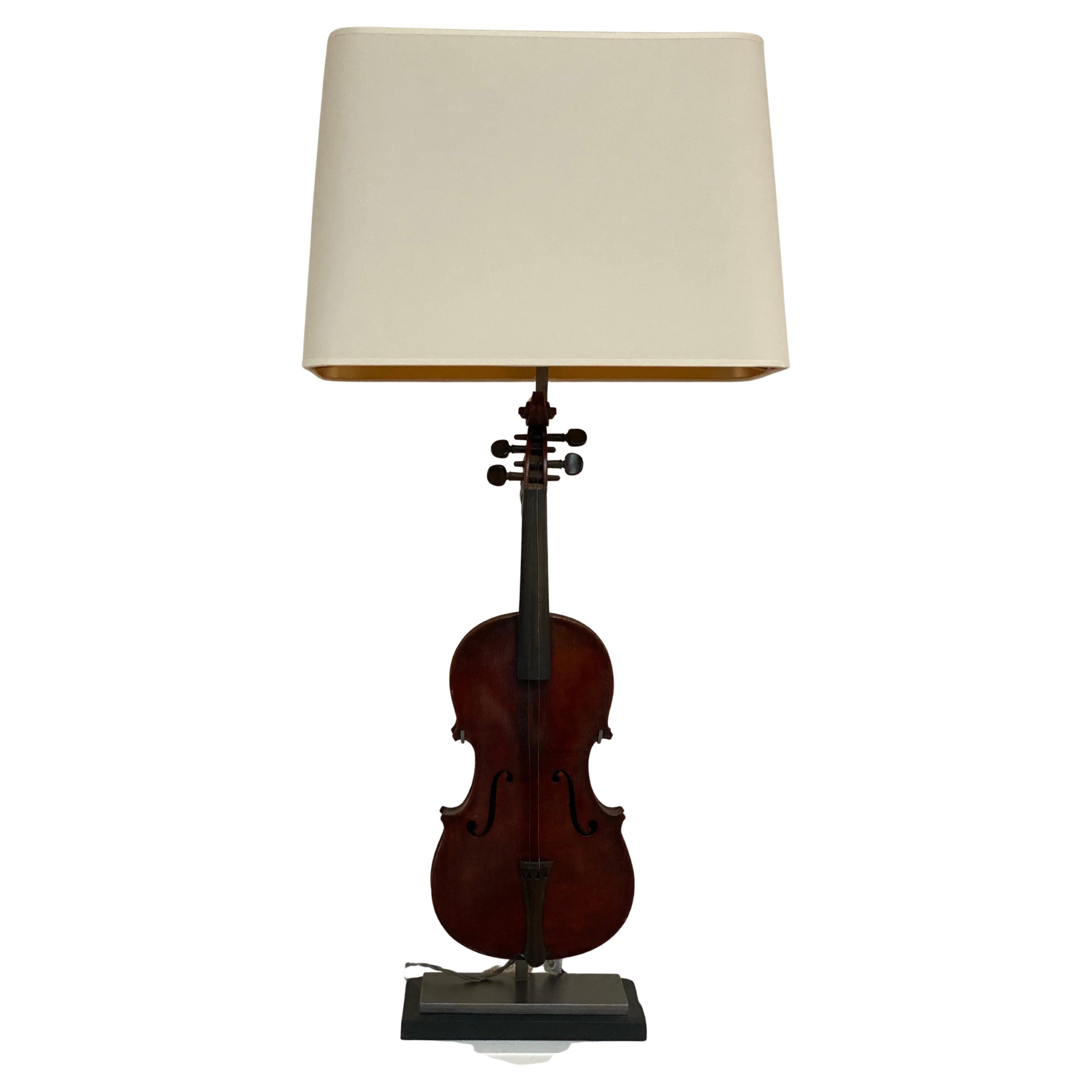 Vintage Table Lamp , Violin