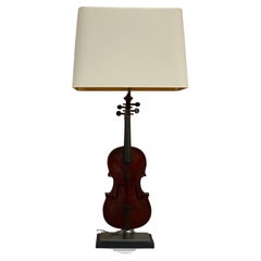 Vintage Table Lamp , Violin