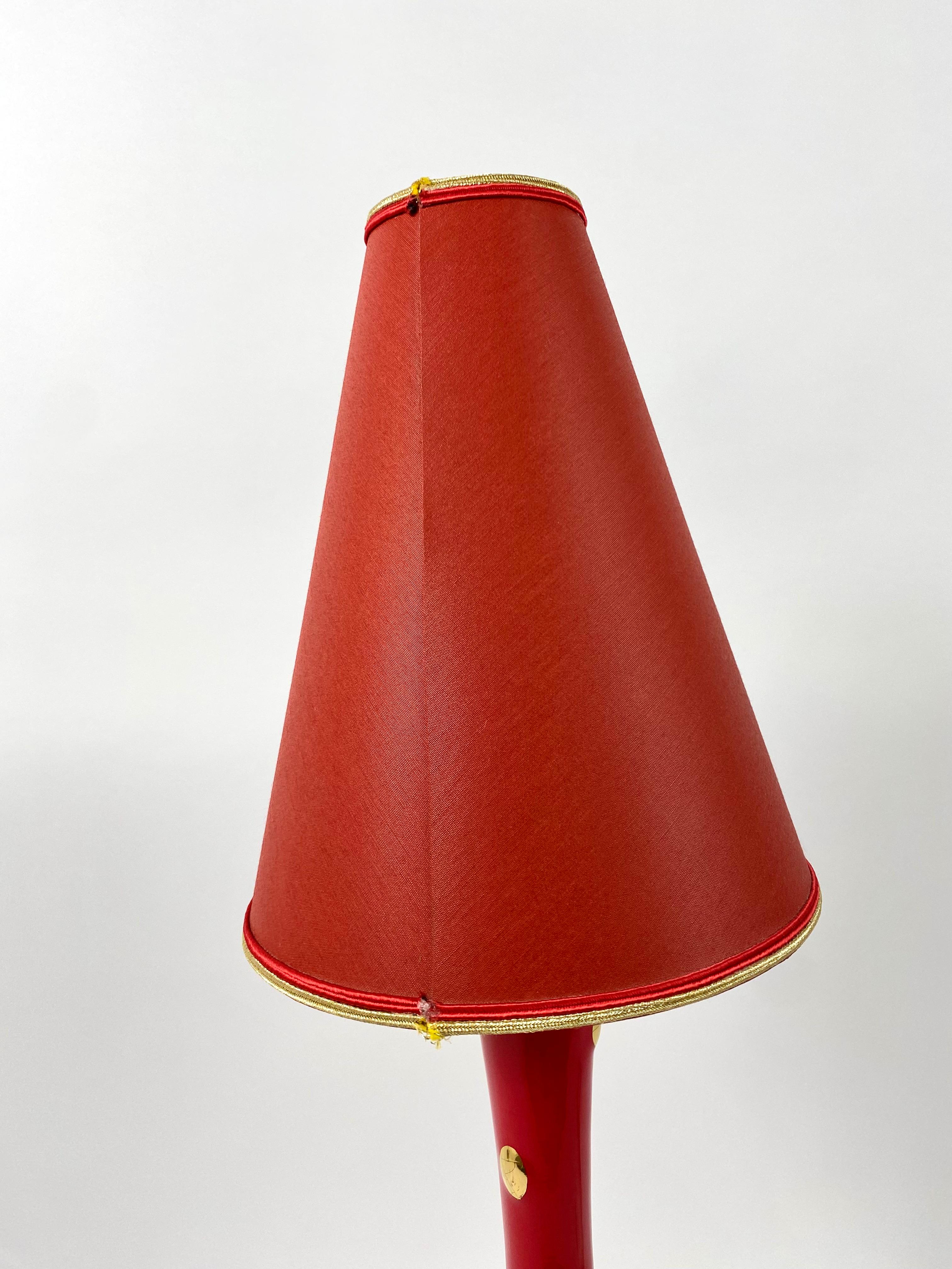 Vintage Table Lamp with Authentic Shade In Faience Longwy, France, 1970s For Sale 3