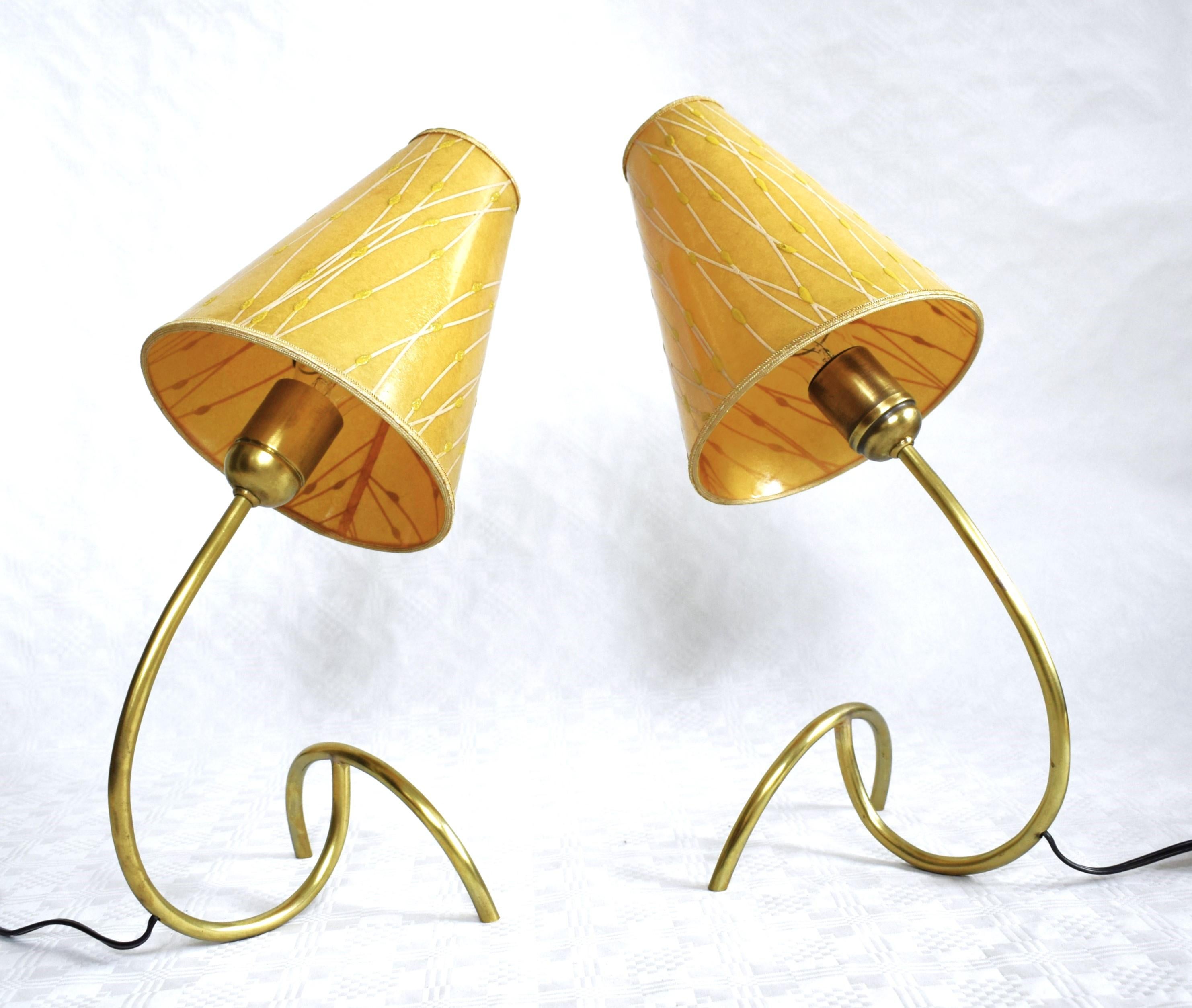 Lámparas de mesa vintage de Rupert Nikoll, set de 2 Austríaco en venta