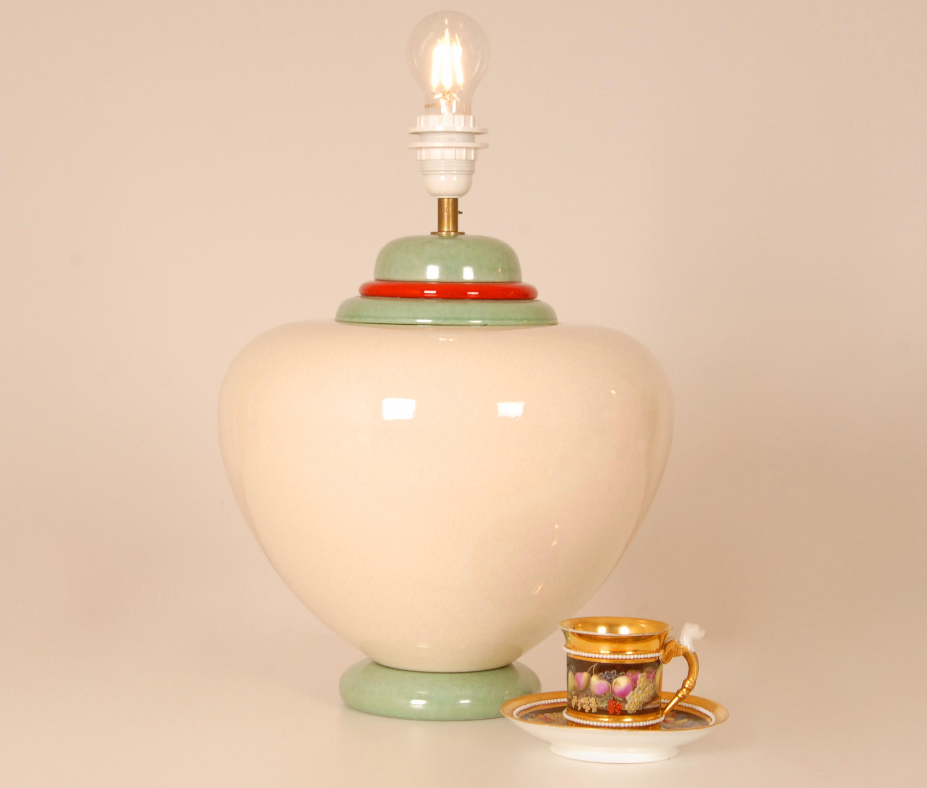 Lámparas de mesa vintage Francois Chatain Lámparas jarrón de cerámica - Pareja Moderno de mediados de siglo en venta