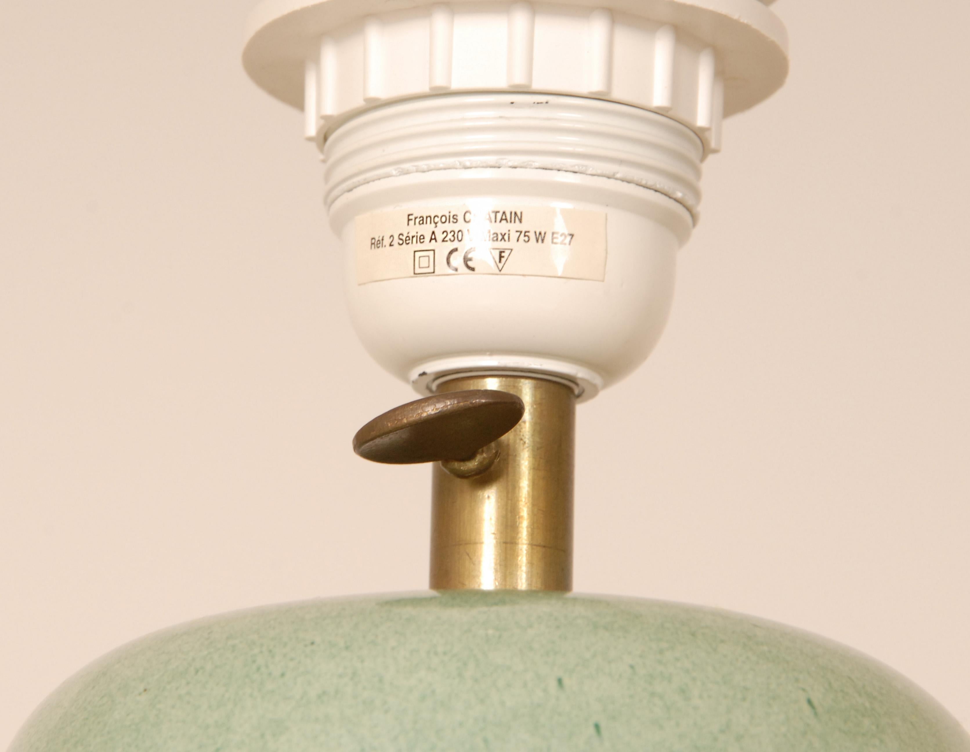 Lámparas de mesa vintage Francois Chatain Lámparas jarrón de cerámica - Pareja en Bueno estado para la venta en Wommelgem, VAN