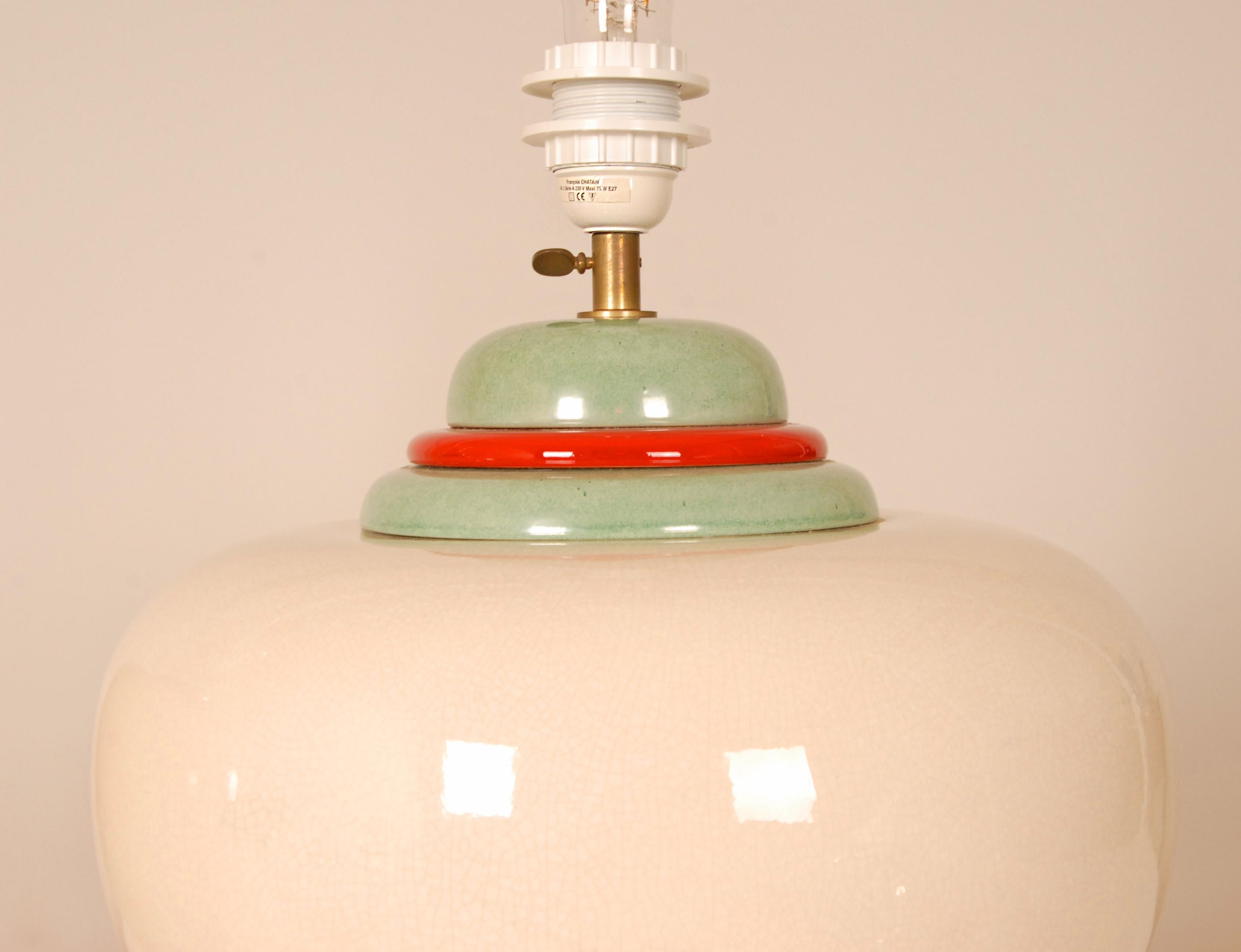 Lámparas de mesa vintage Francois Chatain Lámparas jarrón de cerámica - Pareja Cerámico en venta