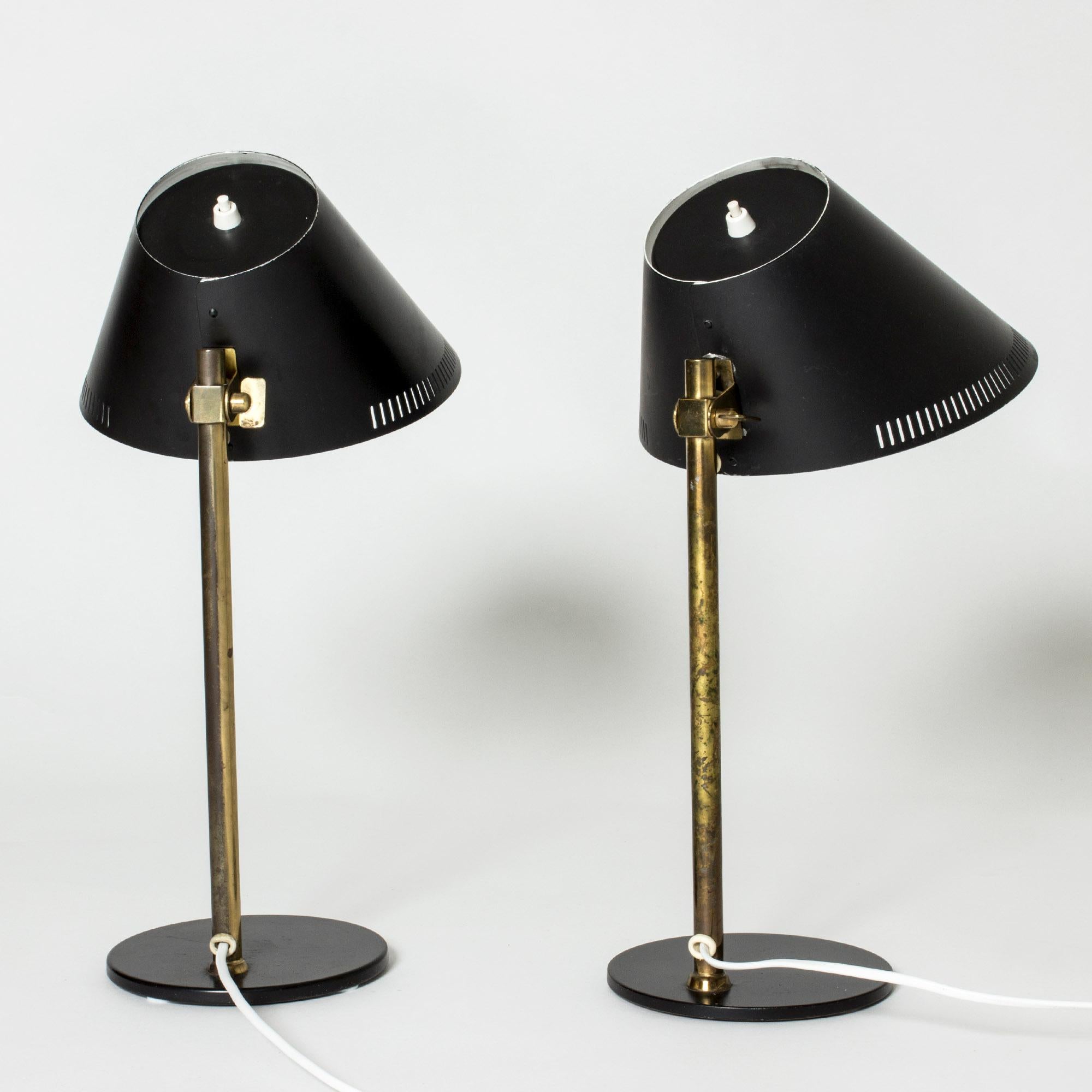 Vintage Table Lamps Model 9227 by Paavo Tynell, Idman, Finland, 1950s In Good Condition For Sale In Stockholm, SE
