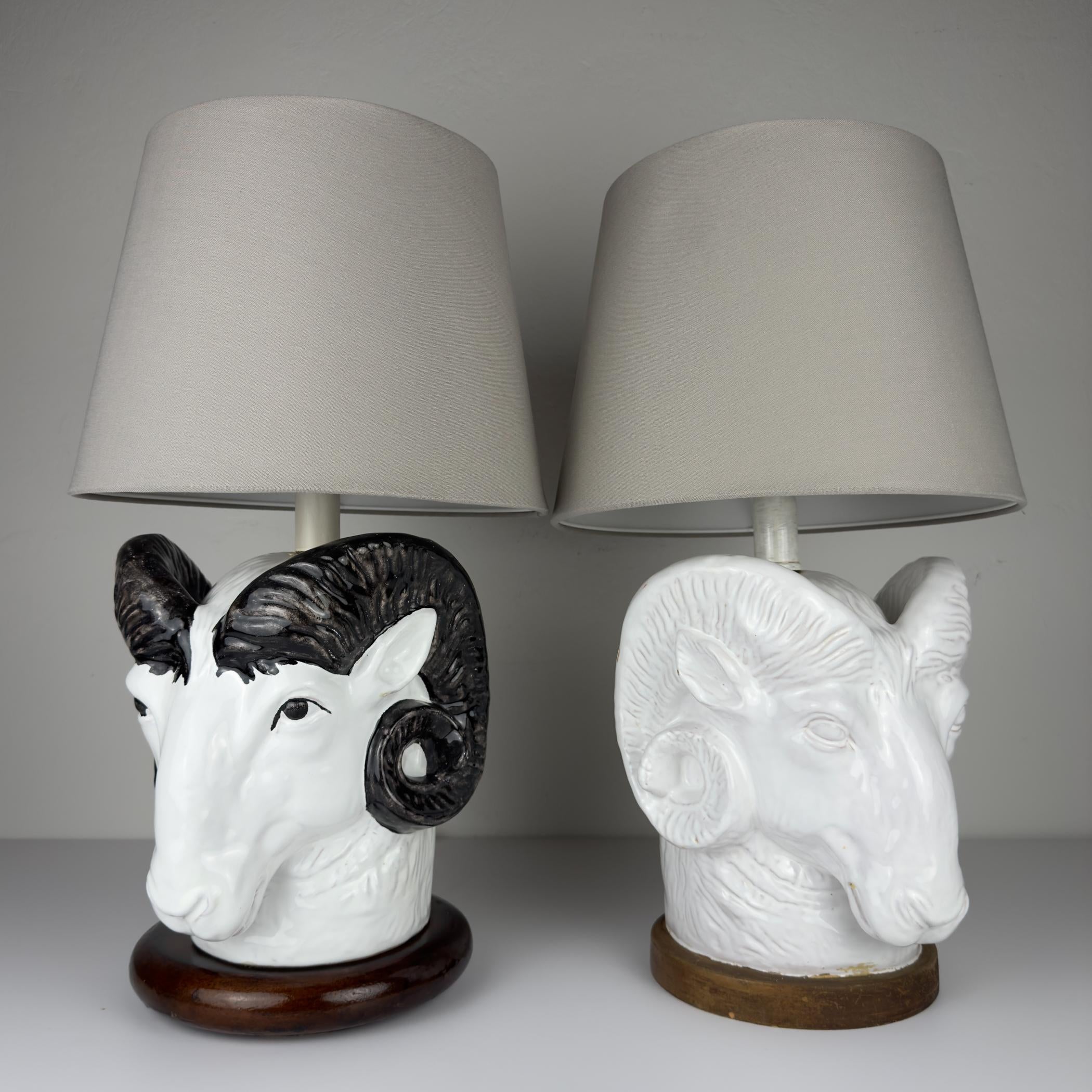 Lampes de table vintage Ram Head, Italie 1970 Lot de 2 en vente 7