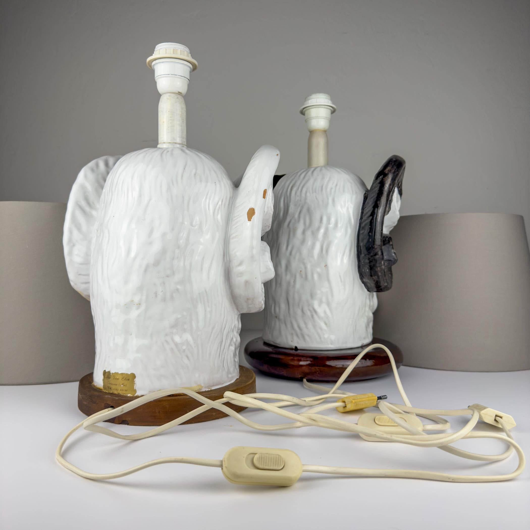 Lampes de table vintage Ram Head, Italie 1970 Lot de 2 en vente 2