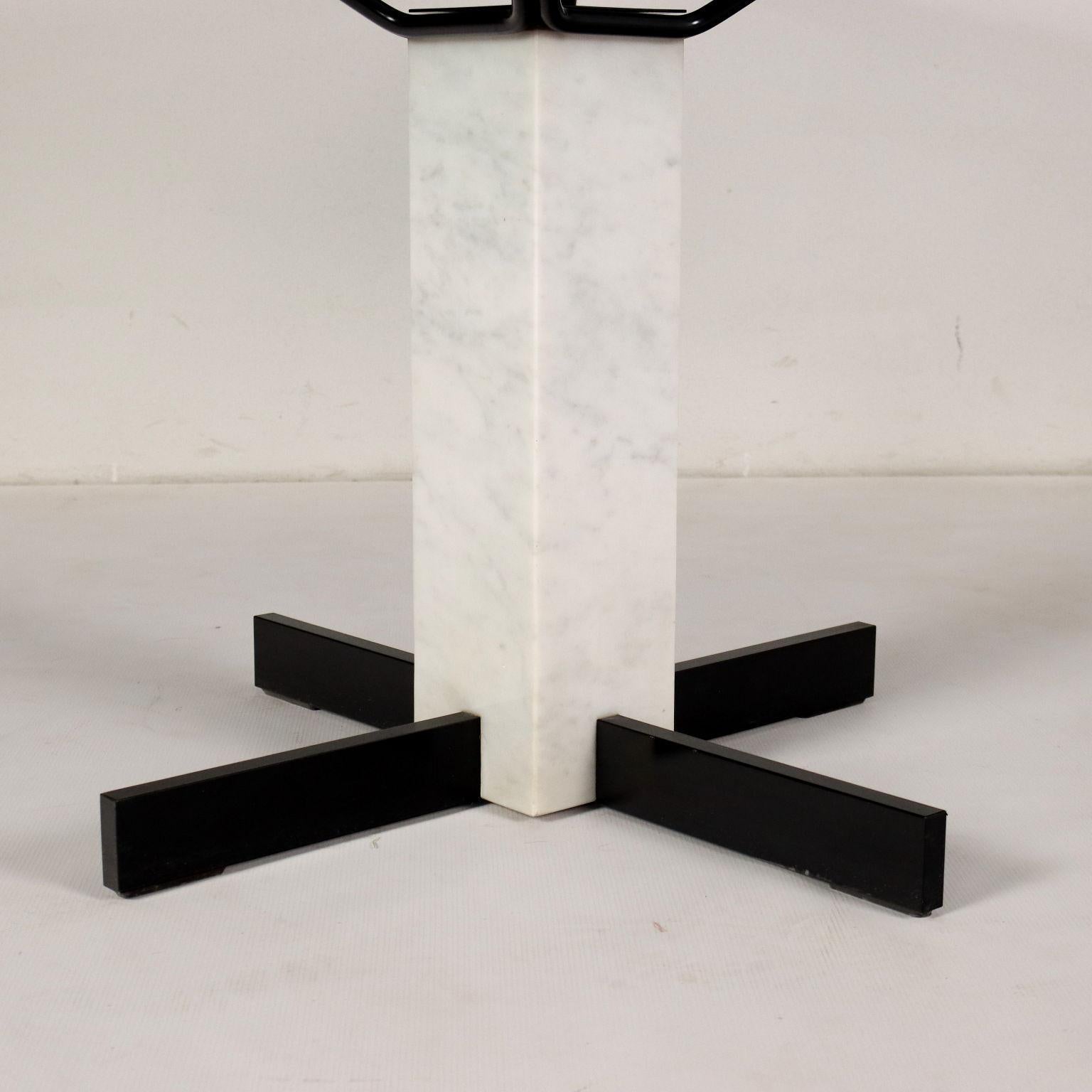 Mid-Century Modern Vintage Table Metal Marble, Italy, 1980s For Sale
