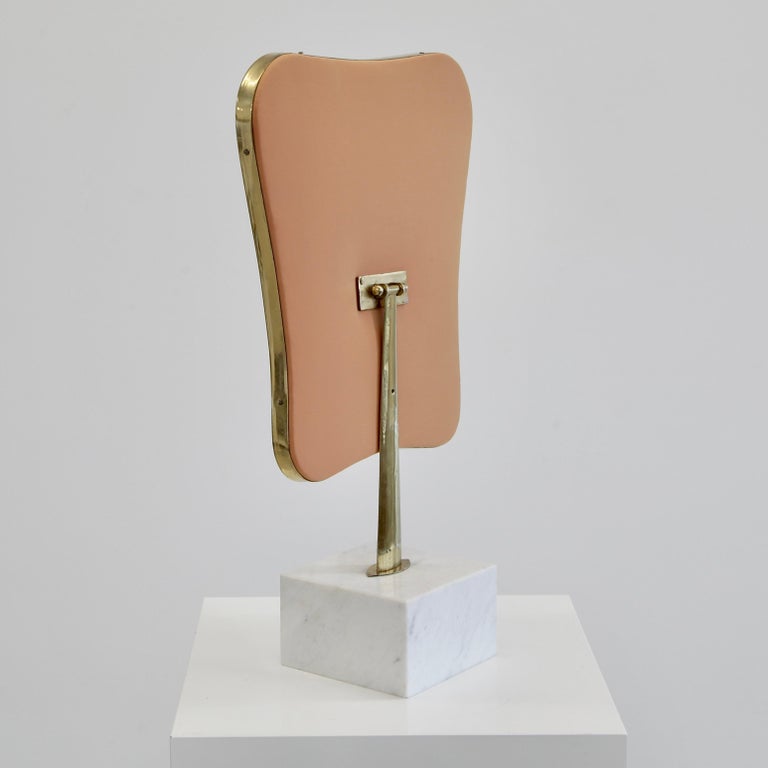 Vintage Table Mirror with Marble Base, Italy, 1960's For Sale at 1stDibs
