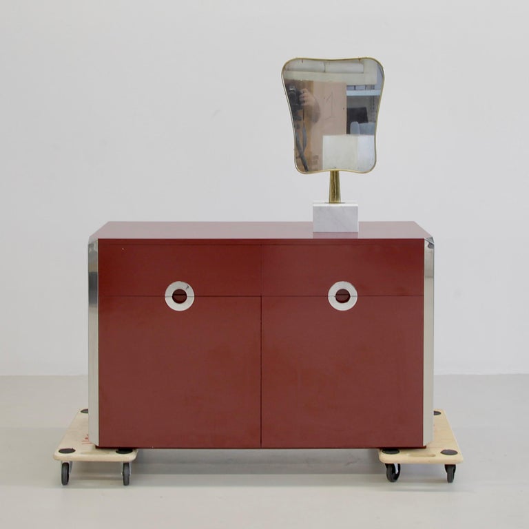 Vintage Table Mirror with Marble Base, Italy, 1960's For Sale at 1stDibs