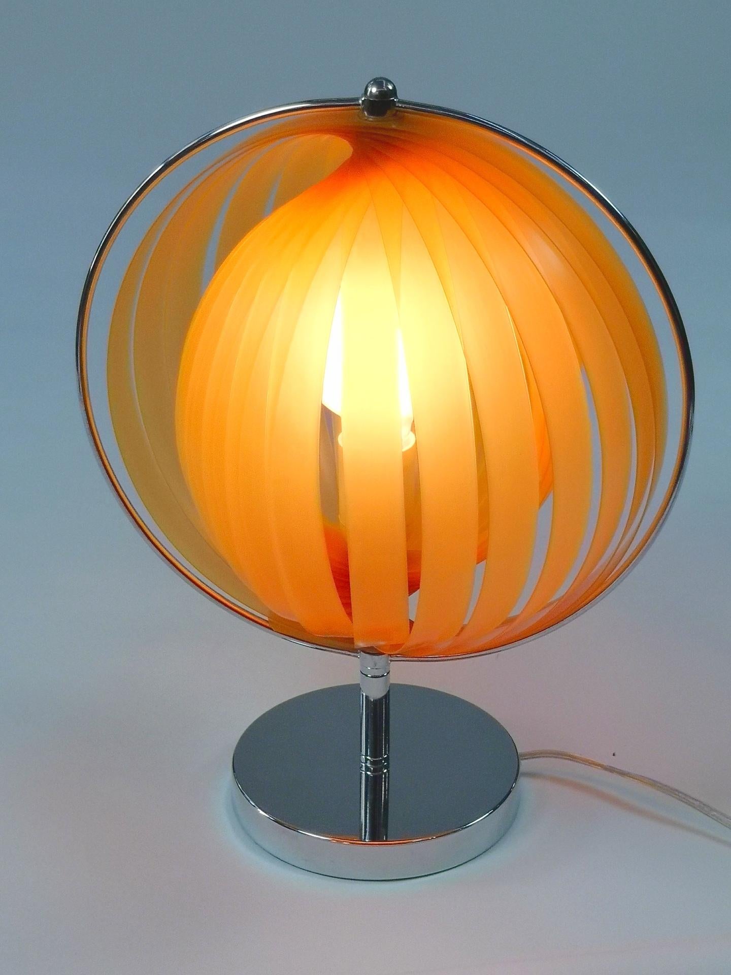 Vintage Table Moon Lamp Kare Design Space Age Vernon Panton Style 6