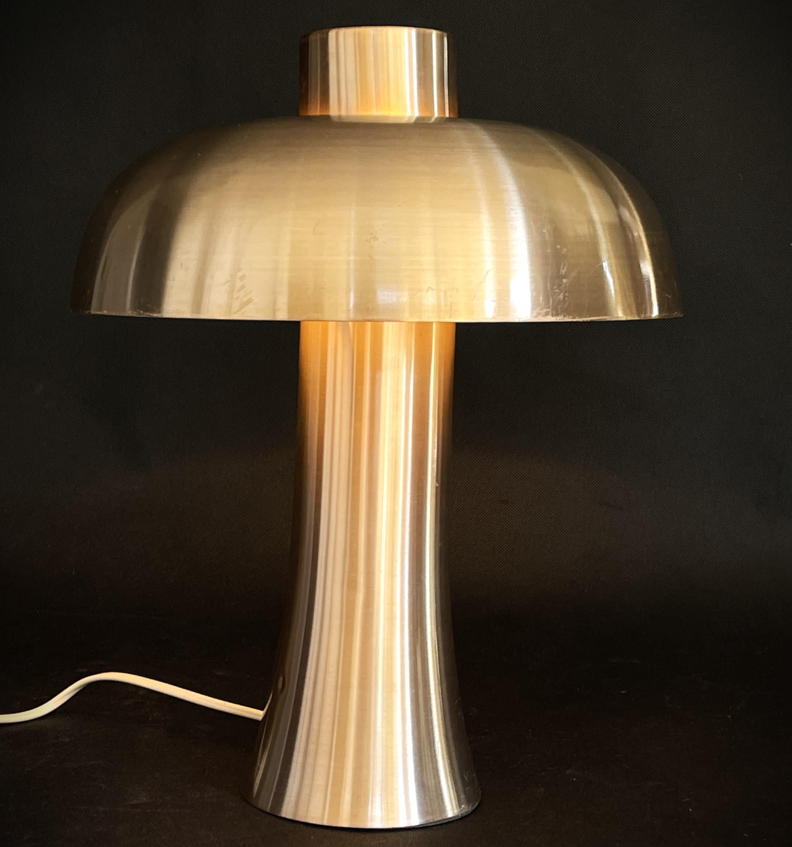  Table Mushroom Lamp, Copper-Coloured by DORIA, 1970s In Good Condition For Sale In Saarburg, RP